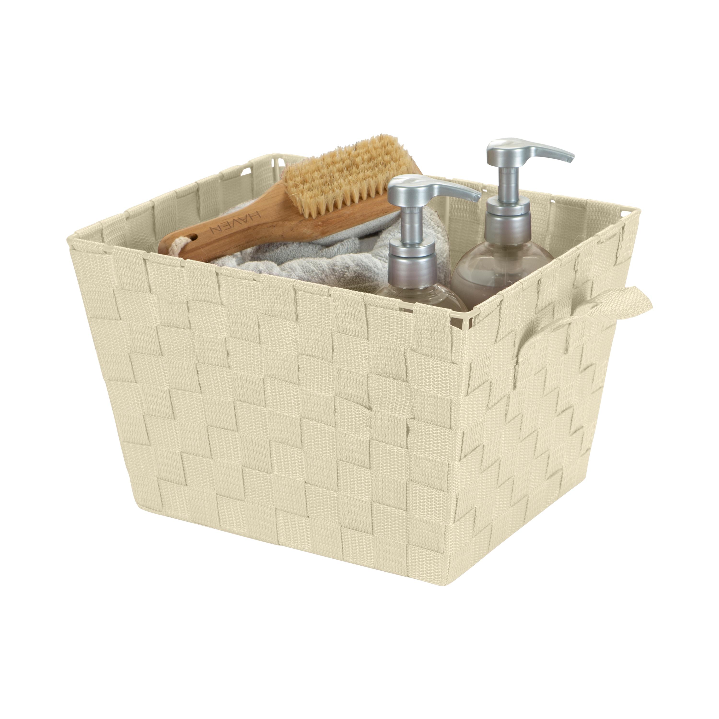 Simplify Small Woven Storage Basket in Ivory