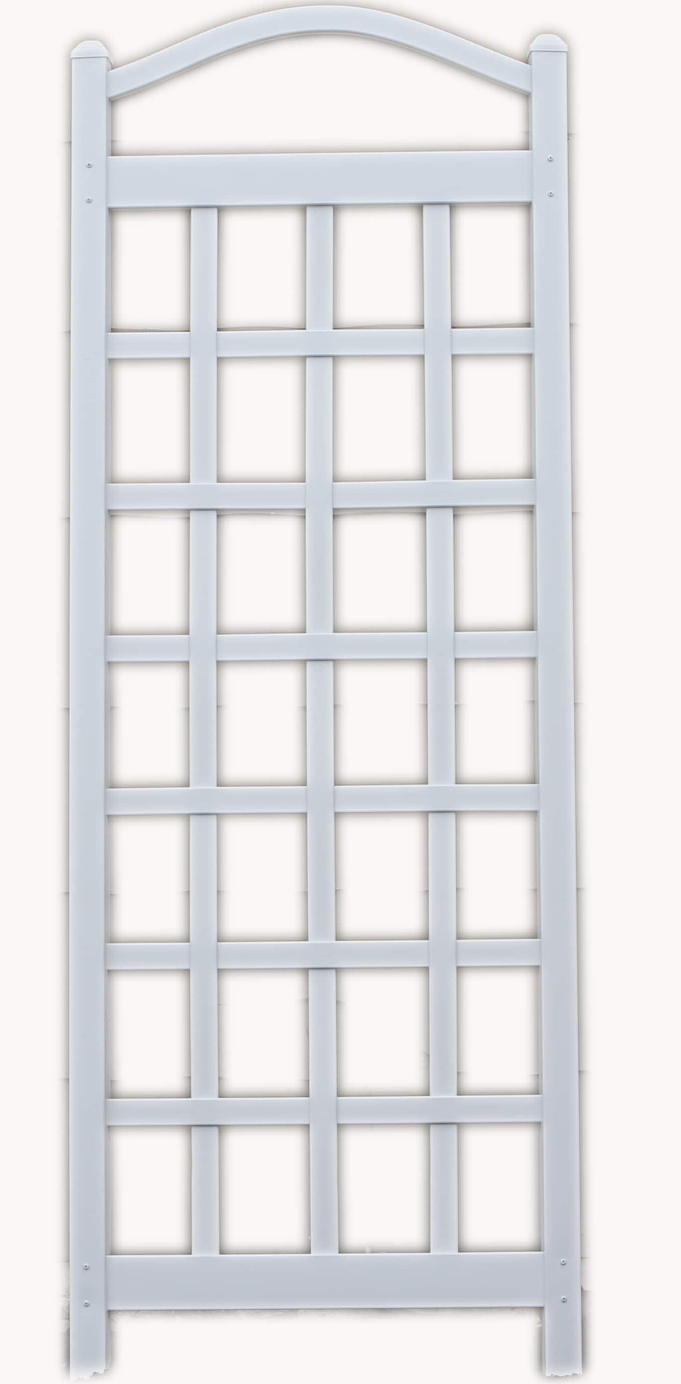 Dura-Trel Inc Dura-Trel Cambridge 28 x 75 Inch PVC Vinyl Outdoor Garden Patio Trellis