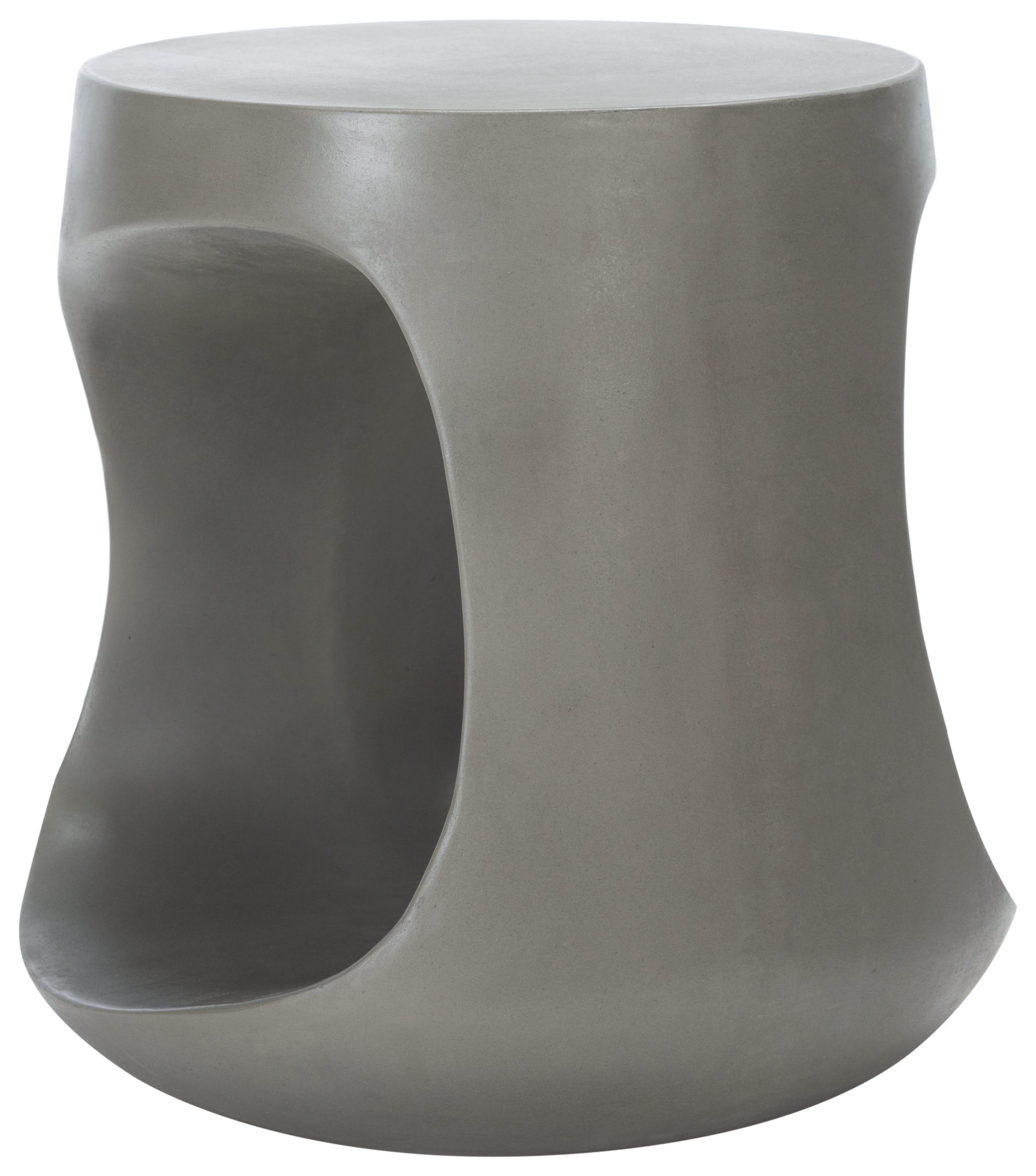 Vikki Concrete Accent Stool - Indoor/Outdoor - VNN1040 - Gray - Safavieh