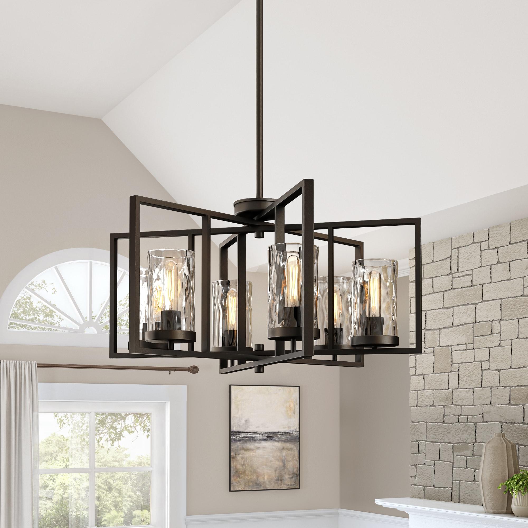 Union Rustic Kuhle 6 - Light Charcoal Chandelier Pendant