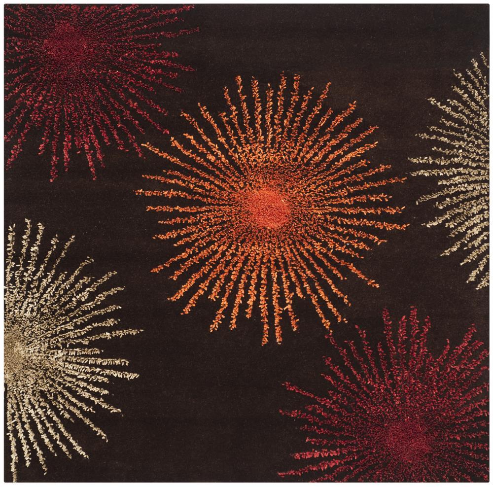 Soho SOH712 Hand Tufted Indoor Area Rug - Brown/Multi - 6'x6' - Safavieh.