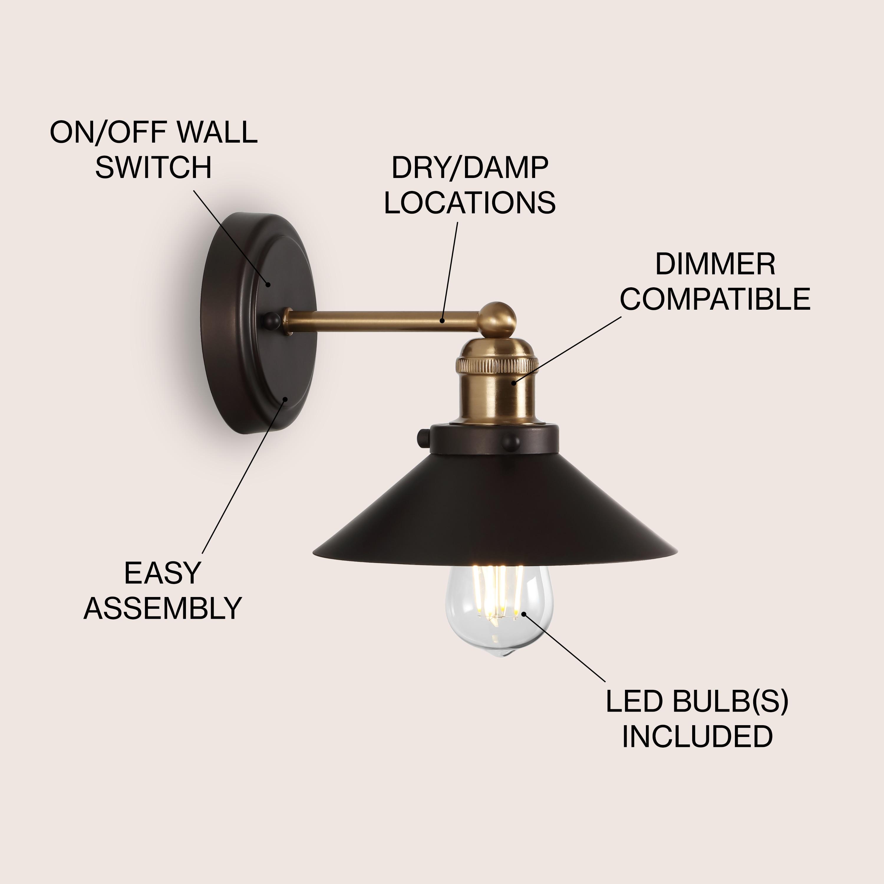 July Collection Industrial Charm Sconce in Oil Rubbed Bronze - 7.88 in