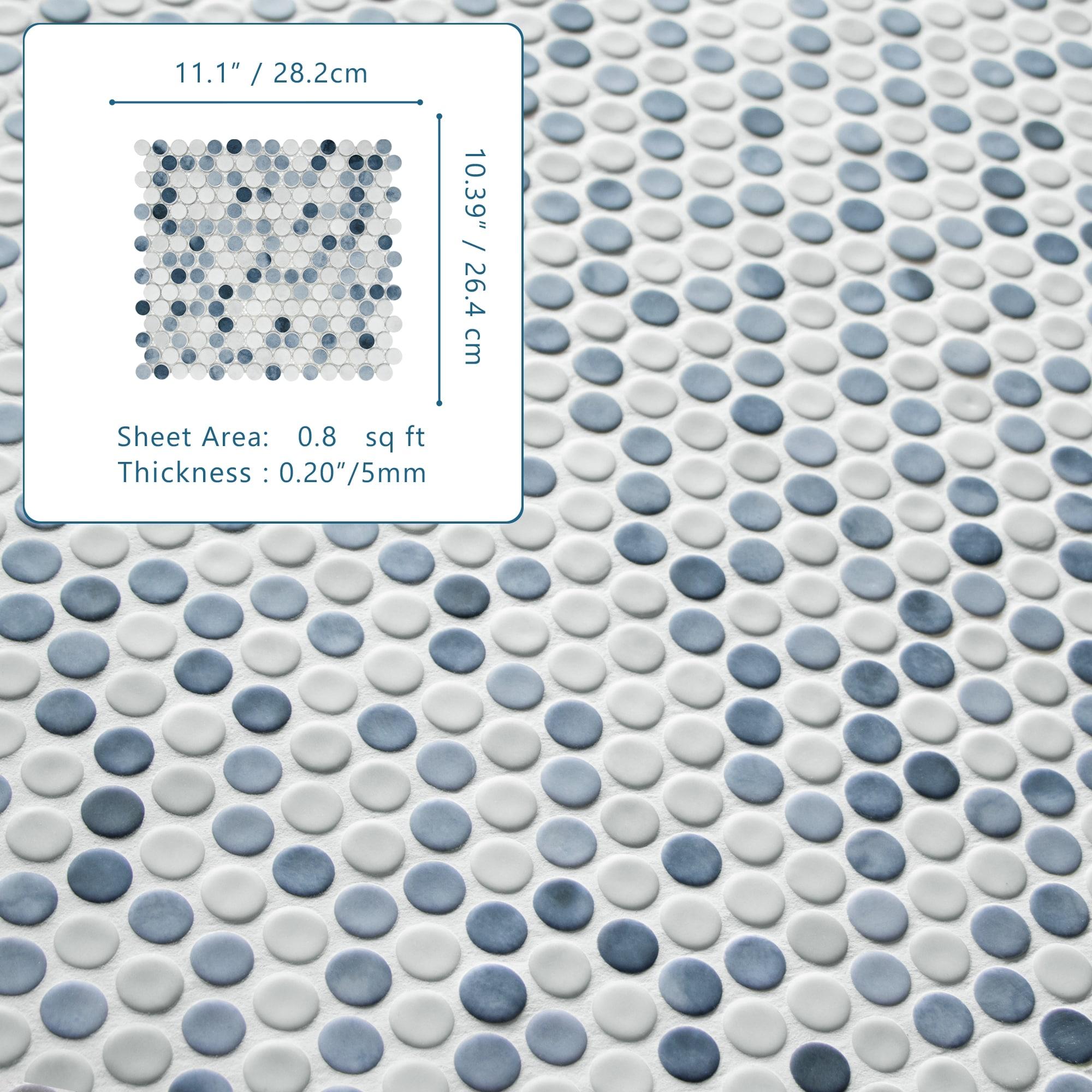 Sunwings 12" x 12" Pebble Recycled Glass Mosaic Floor & Wall Tile