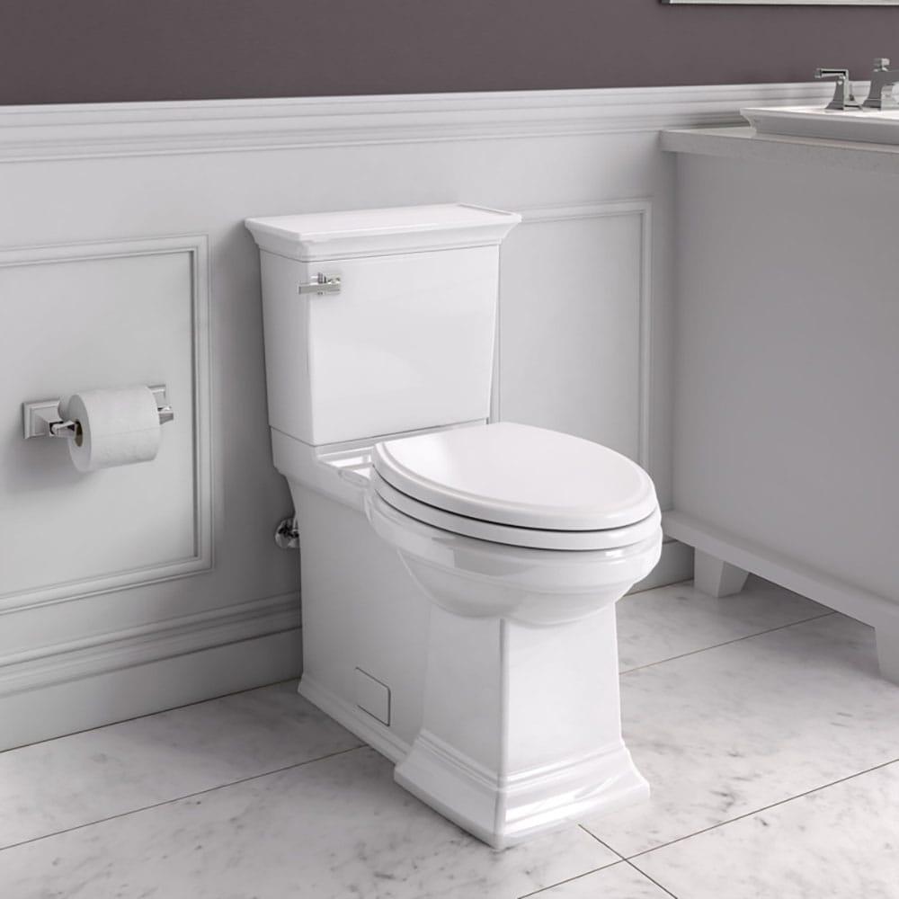 American Standard Town Square S Linen Elongated Chair height Soft Close 2-piece Toilet 12-in Rough-In WaterSense 1.28 GPF
