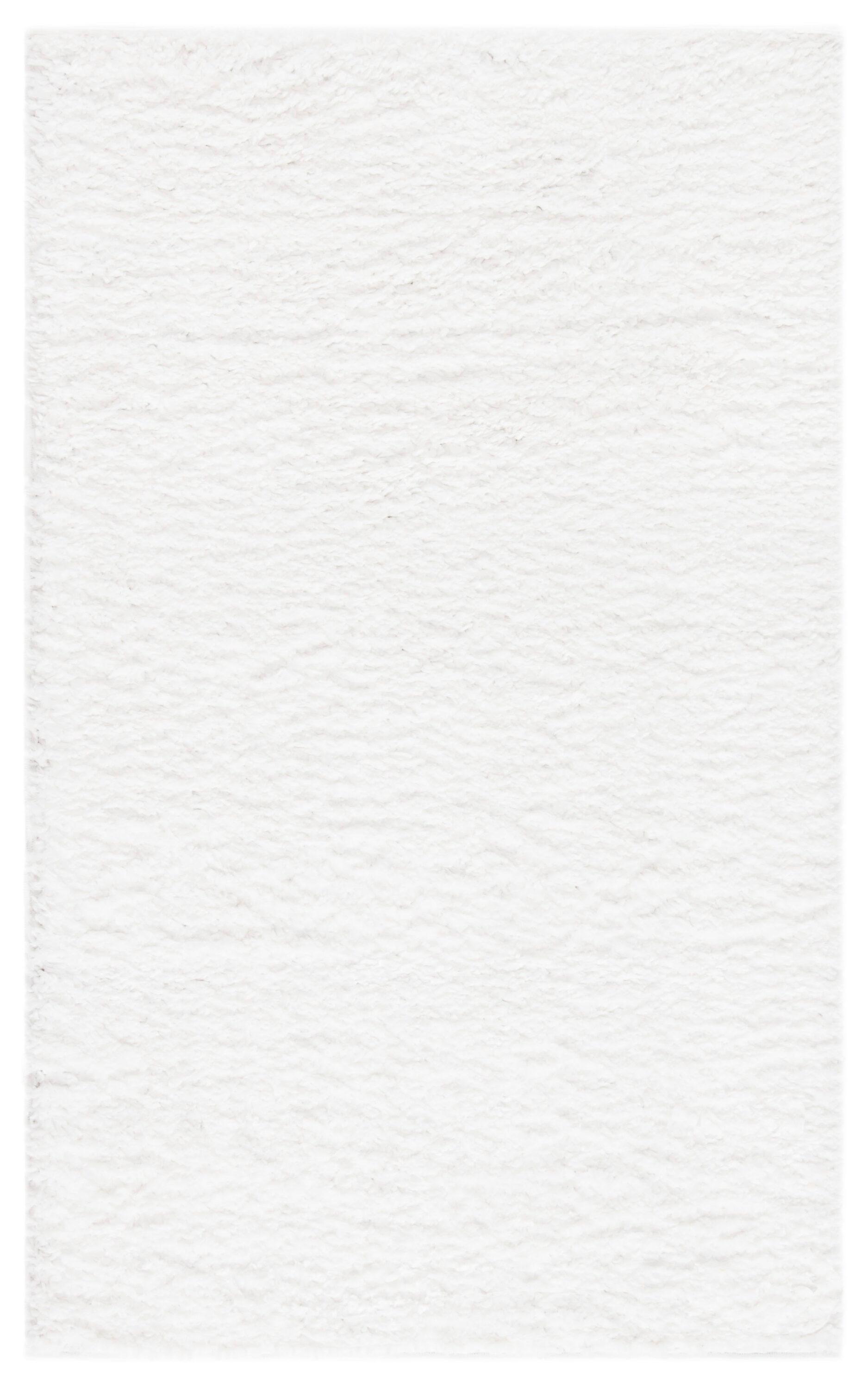 August Shag 900 AUG900 Power Loomed Indoor Accent Rug - White - 3'x5' - Safavieh