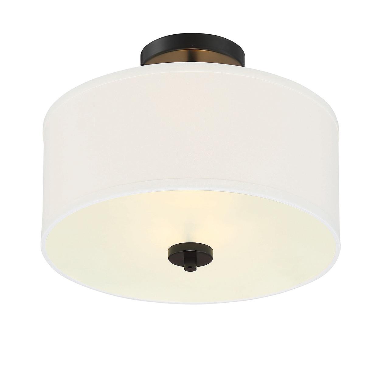 Trade Winds Cassie Drum Semi-Flush Mount Ceiling Light in Matte Black