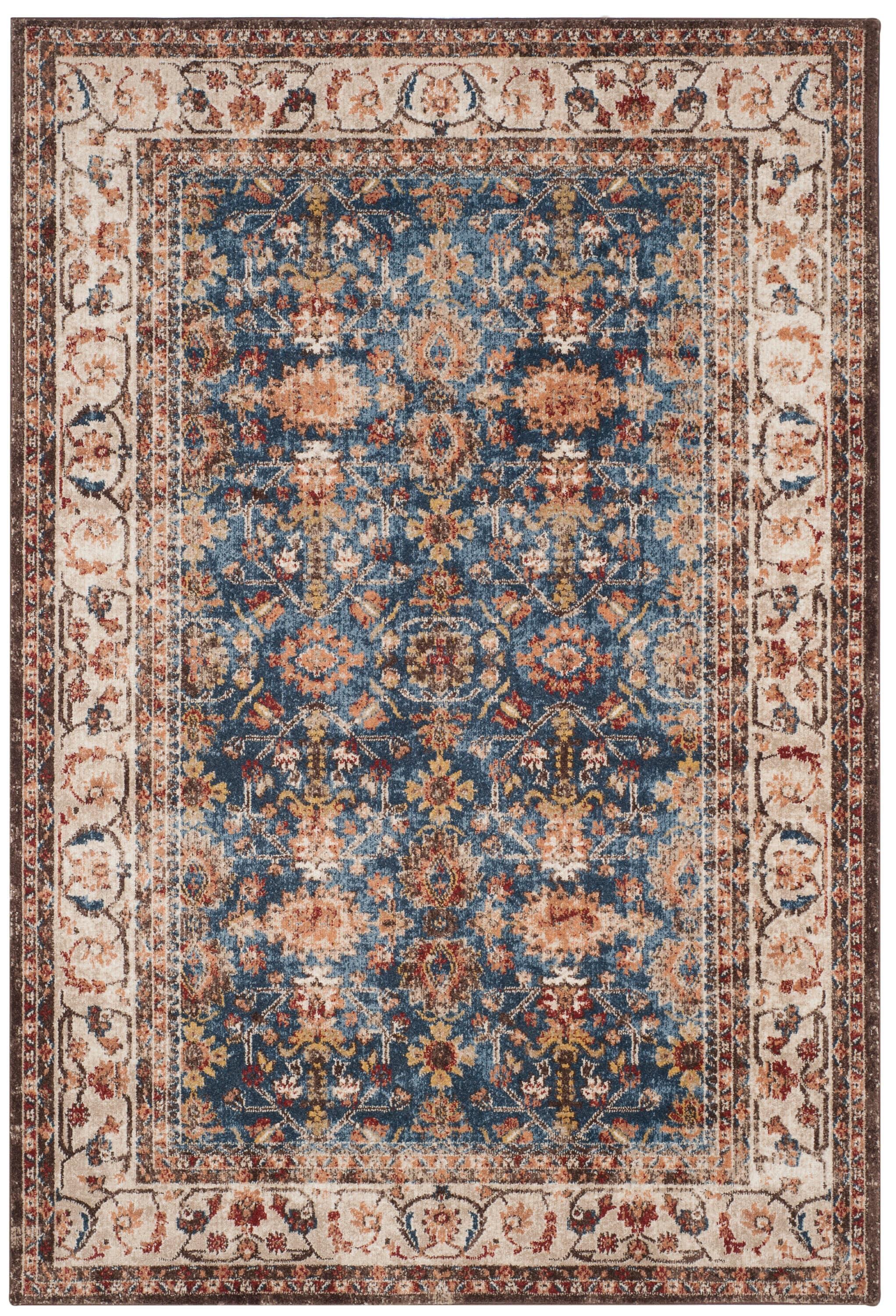 Bijar BIJ650 Power Loomed Area Rug Royal / Ivory 4' X 6' - Safavieh.