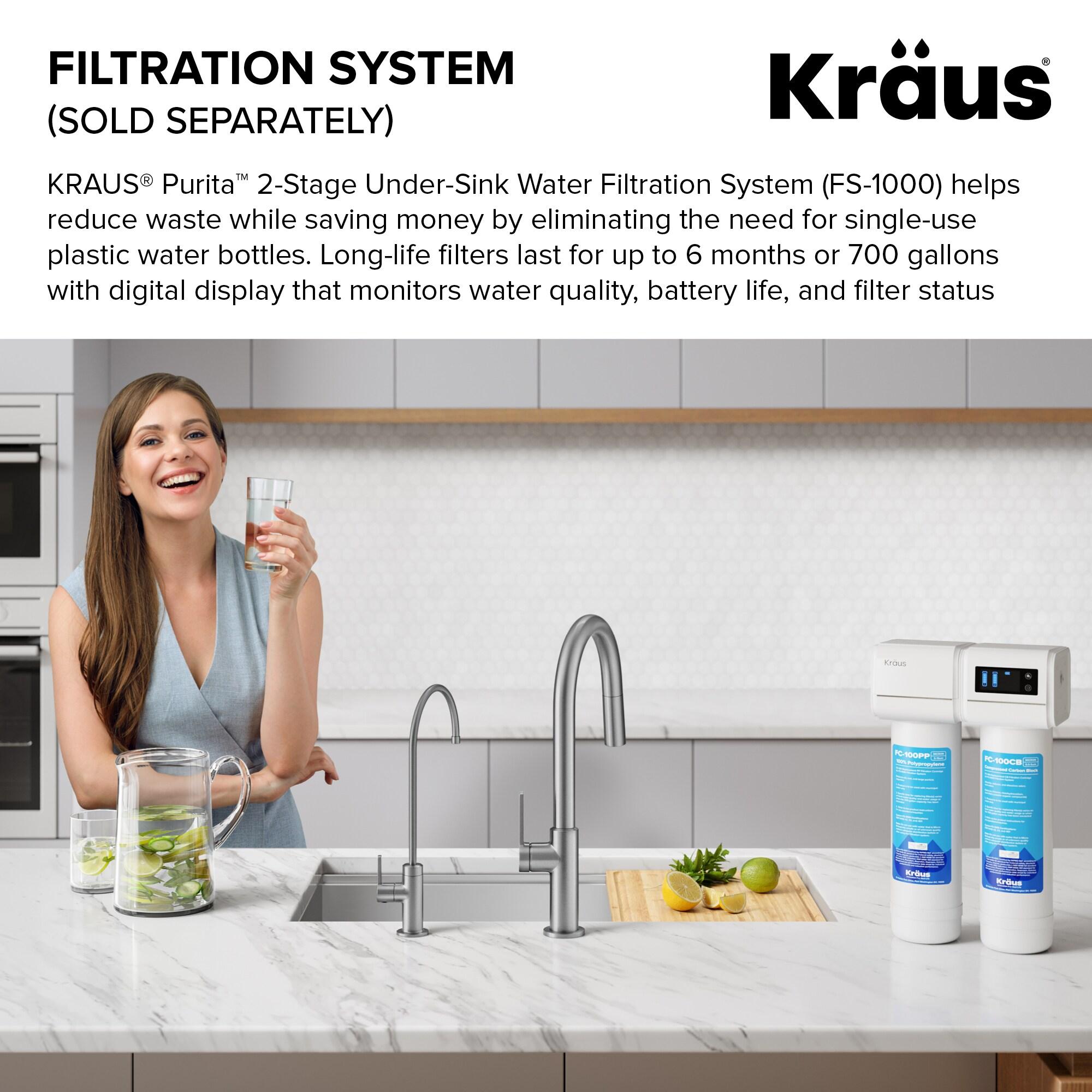 KRAUS Oletto Single Handle Drinking Water Filter Faucet for Reverse Osmosis