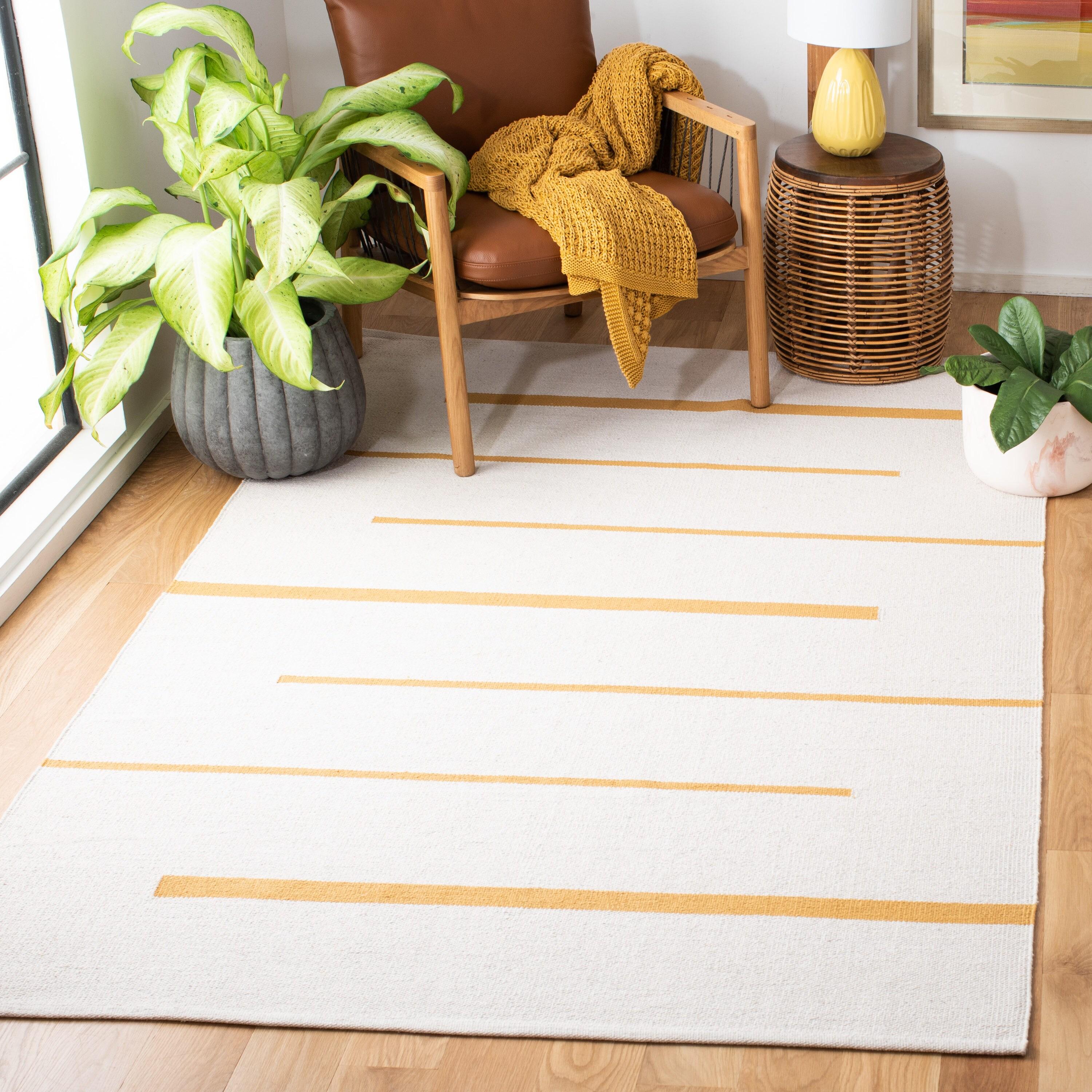 Montauk MTK311 Hand Woven Indoor Area Rug - Ivory/Gold - 5'x8' - Safavieh