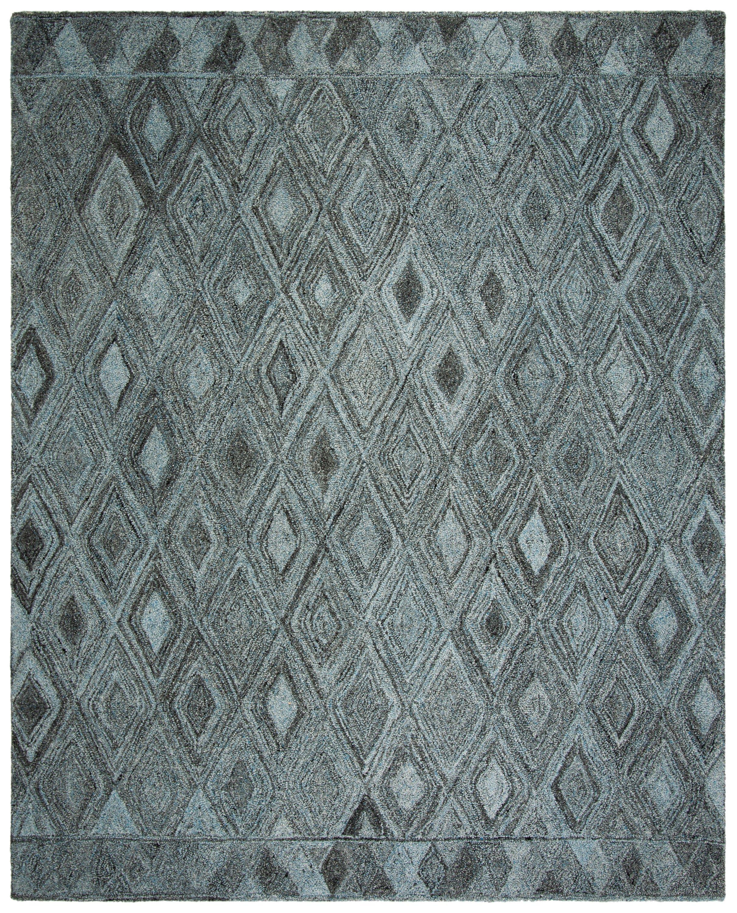 Abstract ABT618 Handmade Indoor Area Rug - Blue/Black - 8'x10' - Safavieh