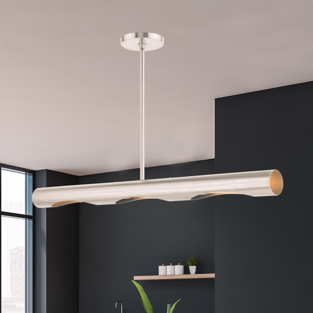 Livex Lighting Novato 3 - Light Chandelier in  Brushed Nickel