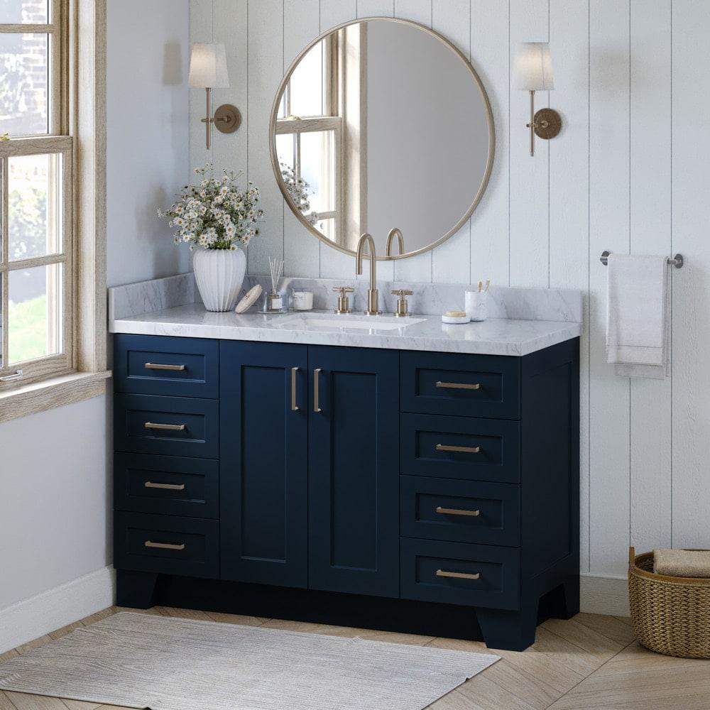 Ariel Q054s-Bc Taylor 54" Free Standing Hardwood Single Vanity Cabinet Only - Blue