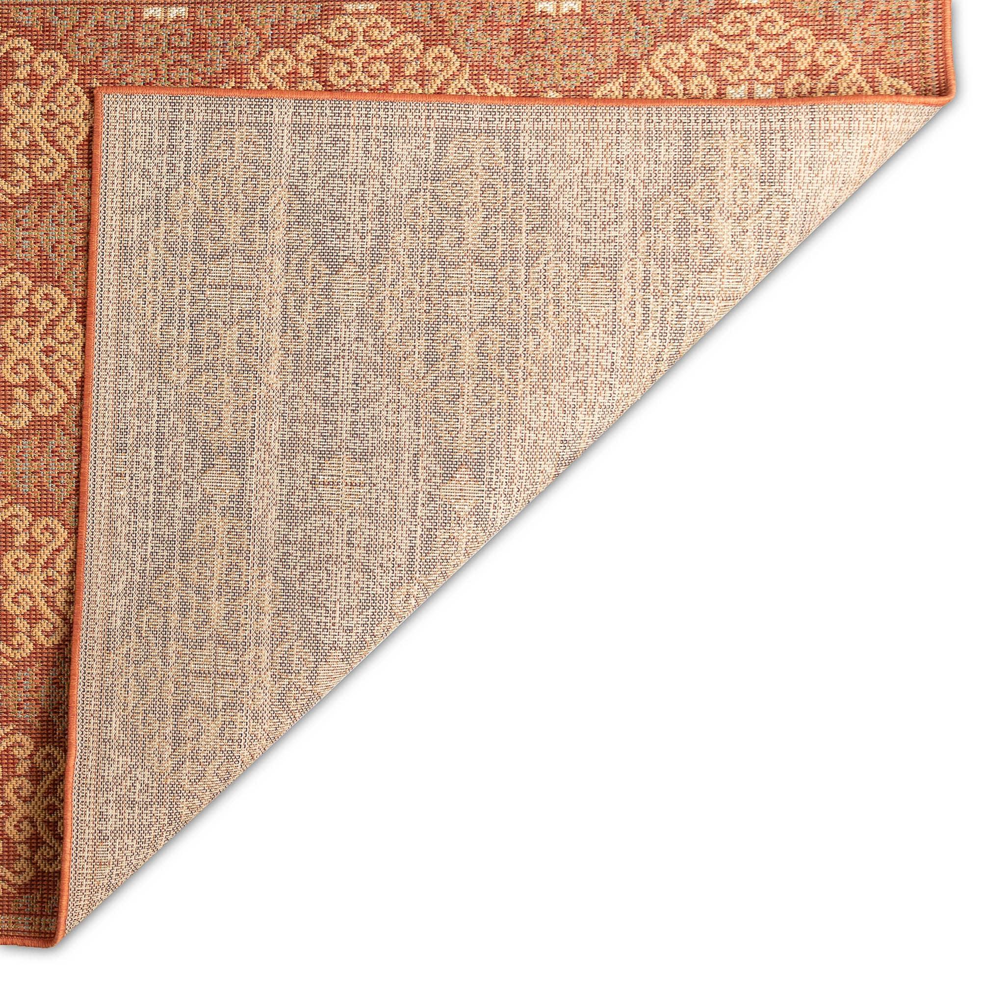 Liora Manne Marina Palm Border Indoor/Outdoor Rug Aqua 7'10" x 9'10"