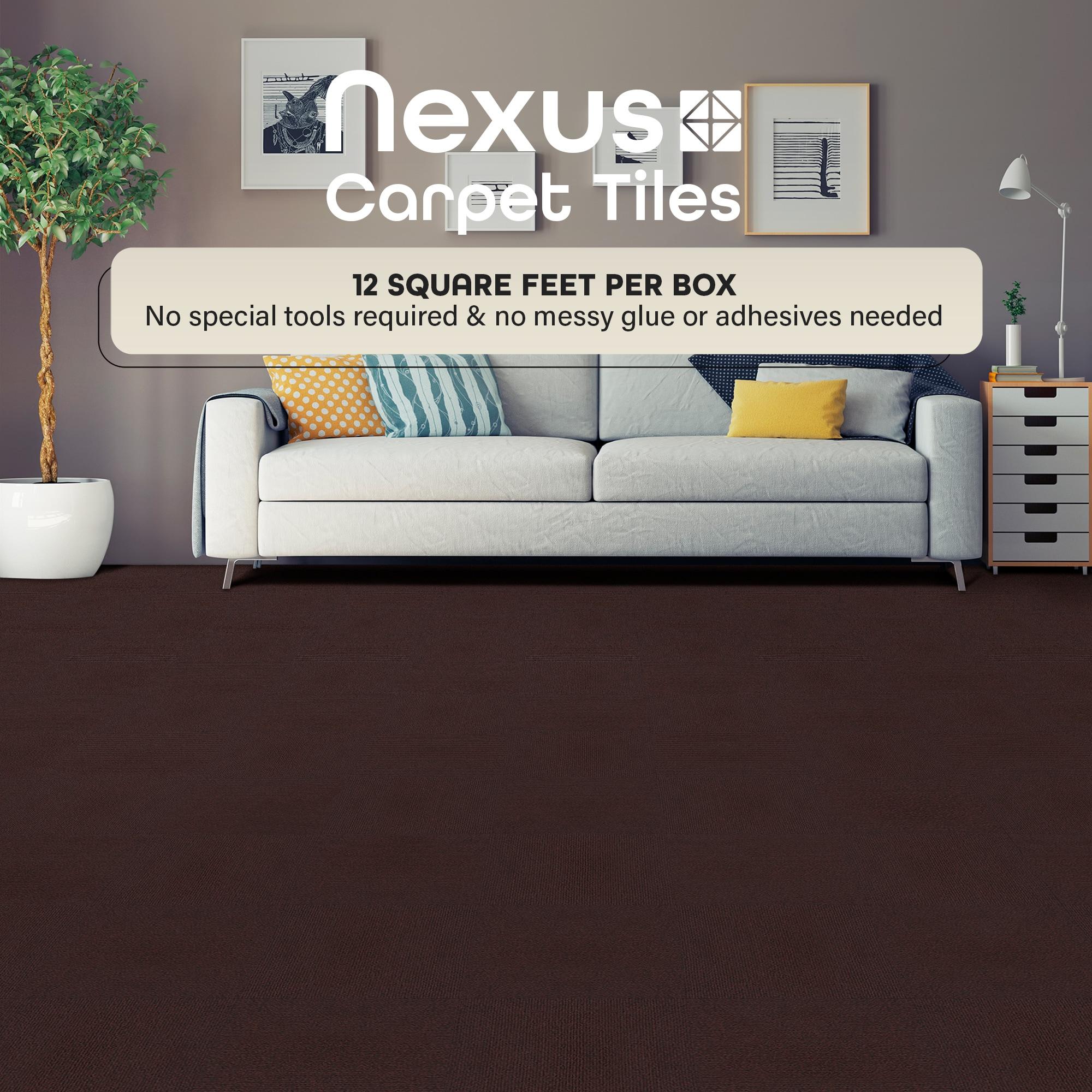 Achim Importing Co Nexus 12'' W x 12'' L Level Loop Adhesive, Peel & Stick Polyester Carpet Tile