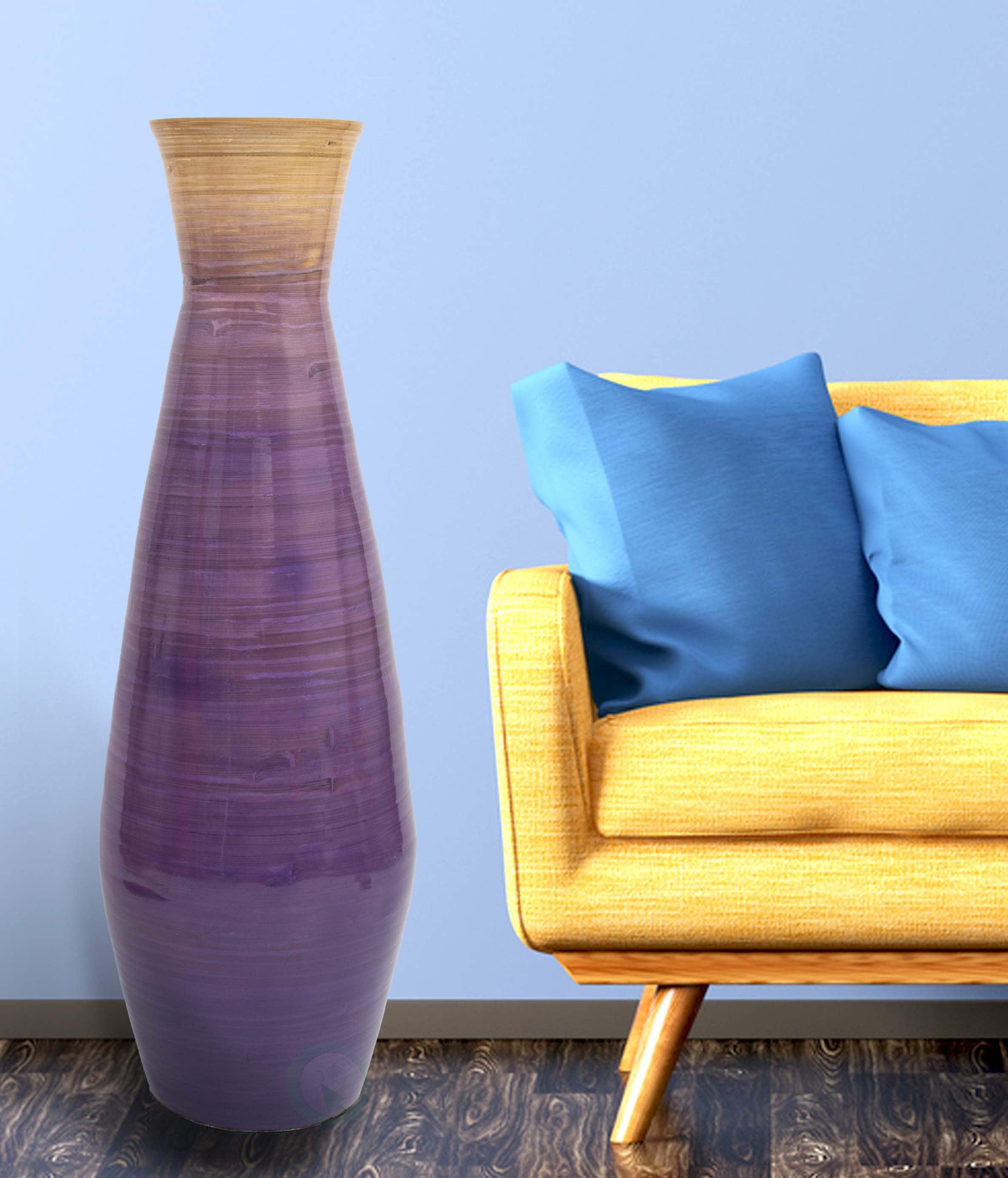 Uniquewise Handmade Wood Floor Vase