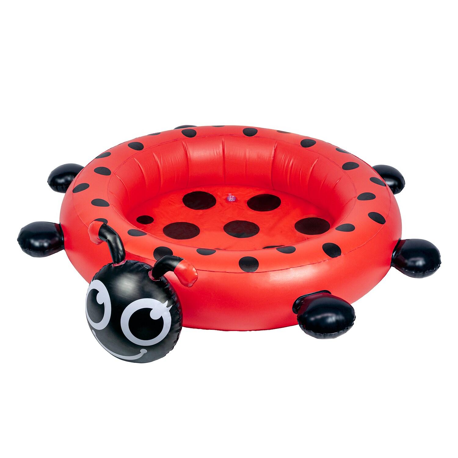 Poolmaster Ladybug Kiddie Wading Pool - Inflatable Swimming Pool for Kids