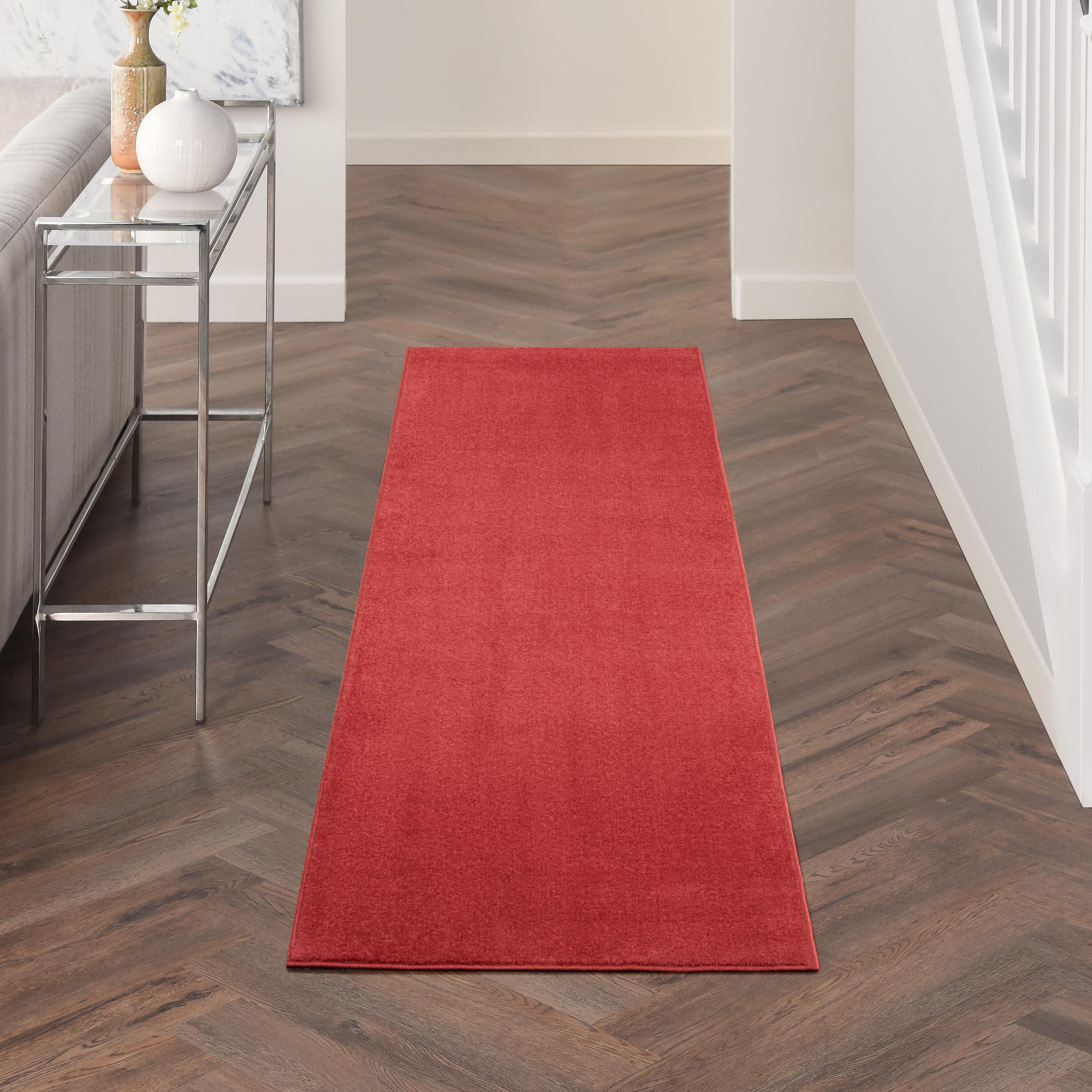 Nourison Essentials Easy Care Indoor Outdoor Area Rug - Brick Red 2' x 6'