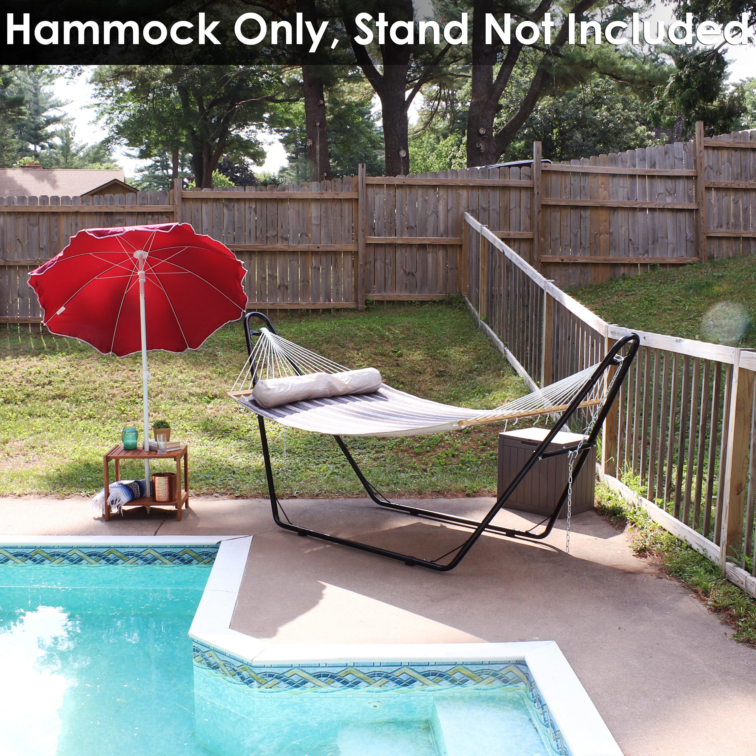 2-Person Quilted Polyester Spreader Bar Hammock