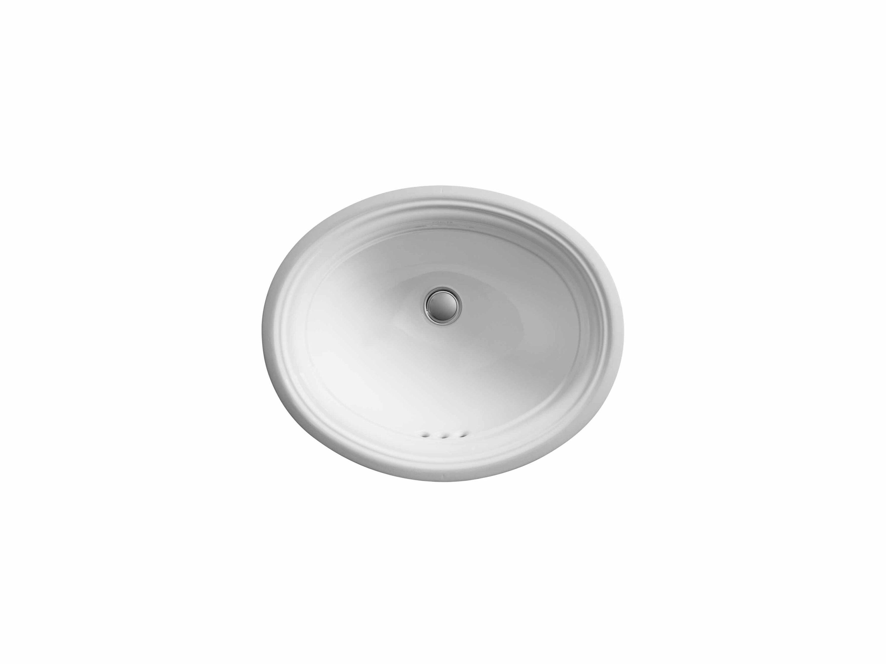 Devonshire Ceramic Oval Undermount Bathroom Sink with Overflow
