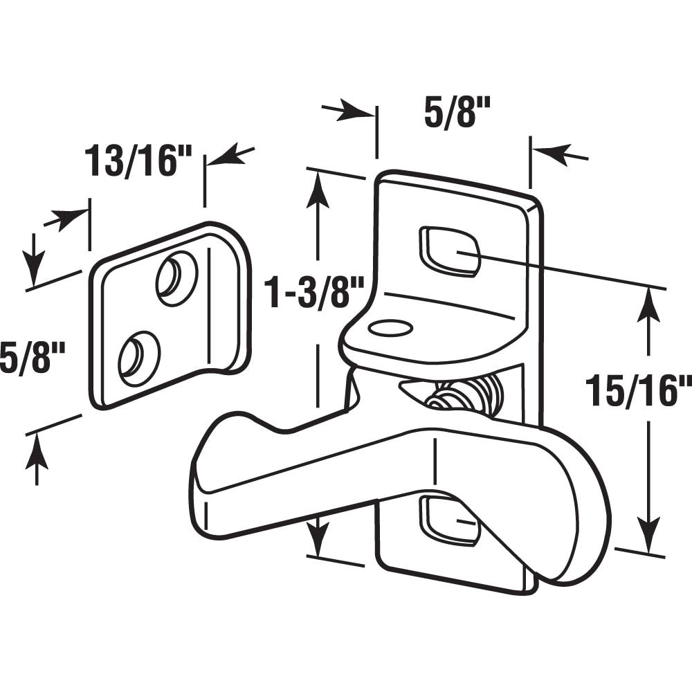 Cabinet Door Elbow Catch, Cast Aluminum, Bronze Finish (Single Pack)