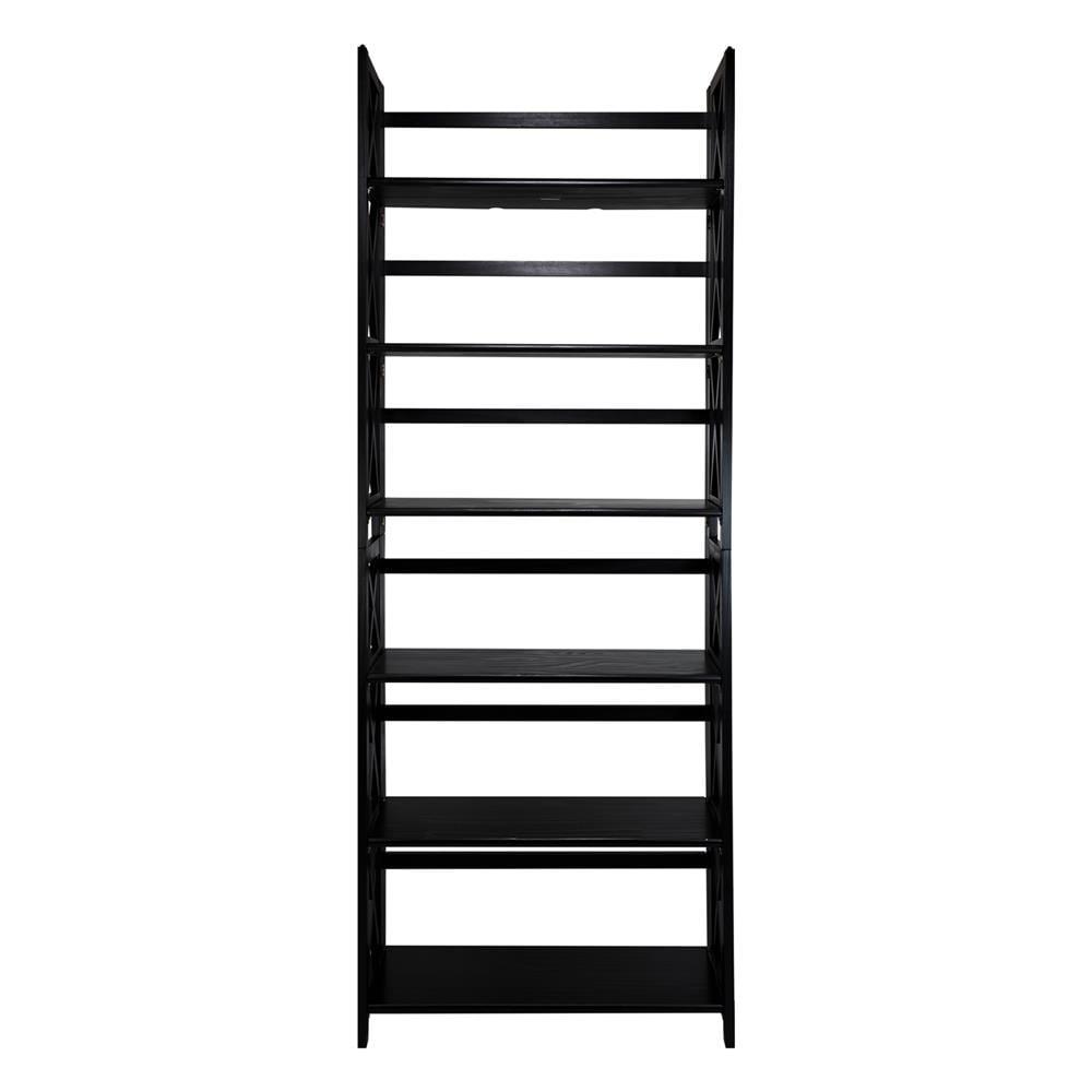 Casual Home 301-32 Montego 3-Shelf Folding Bookcase, Black