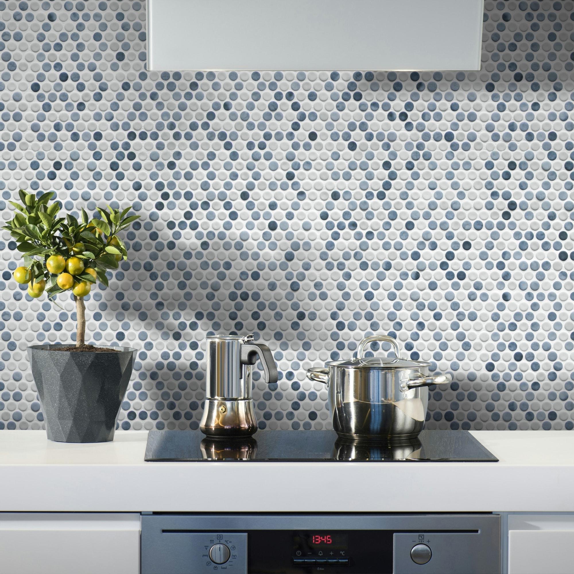 Sunwings 12" x 12" Pebble Recycled Glass Mosaic Floor & Wall Tile