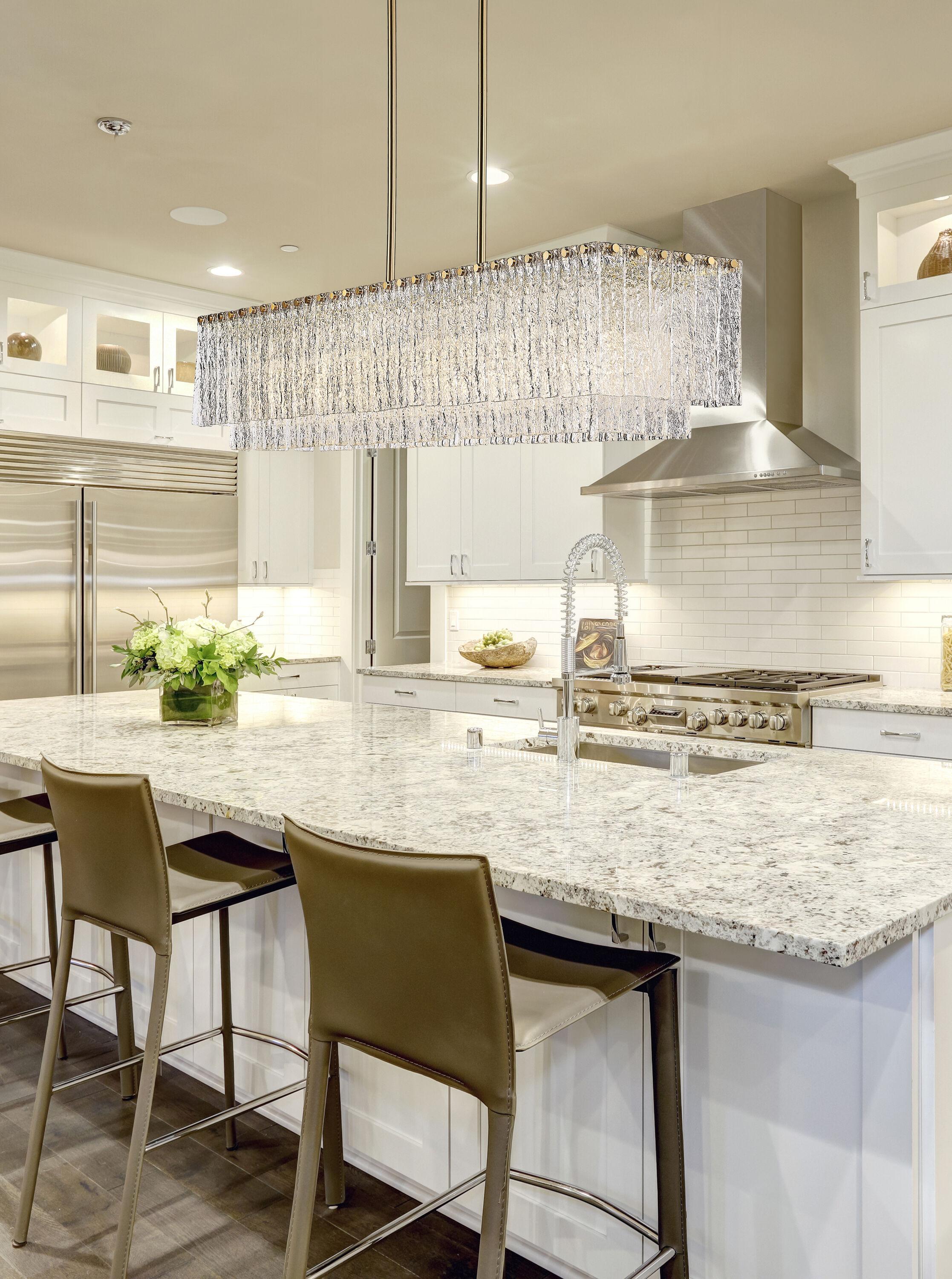 Z-Lite Glacier 7 - Light Island Pendant Light in  Modern Gold