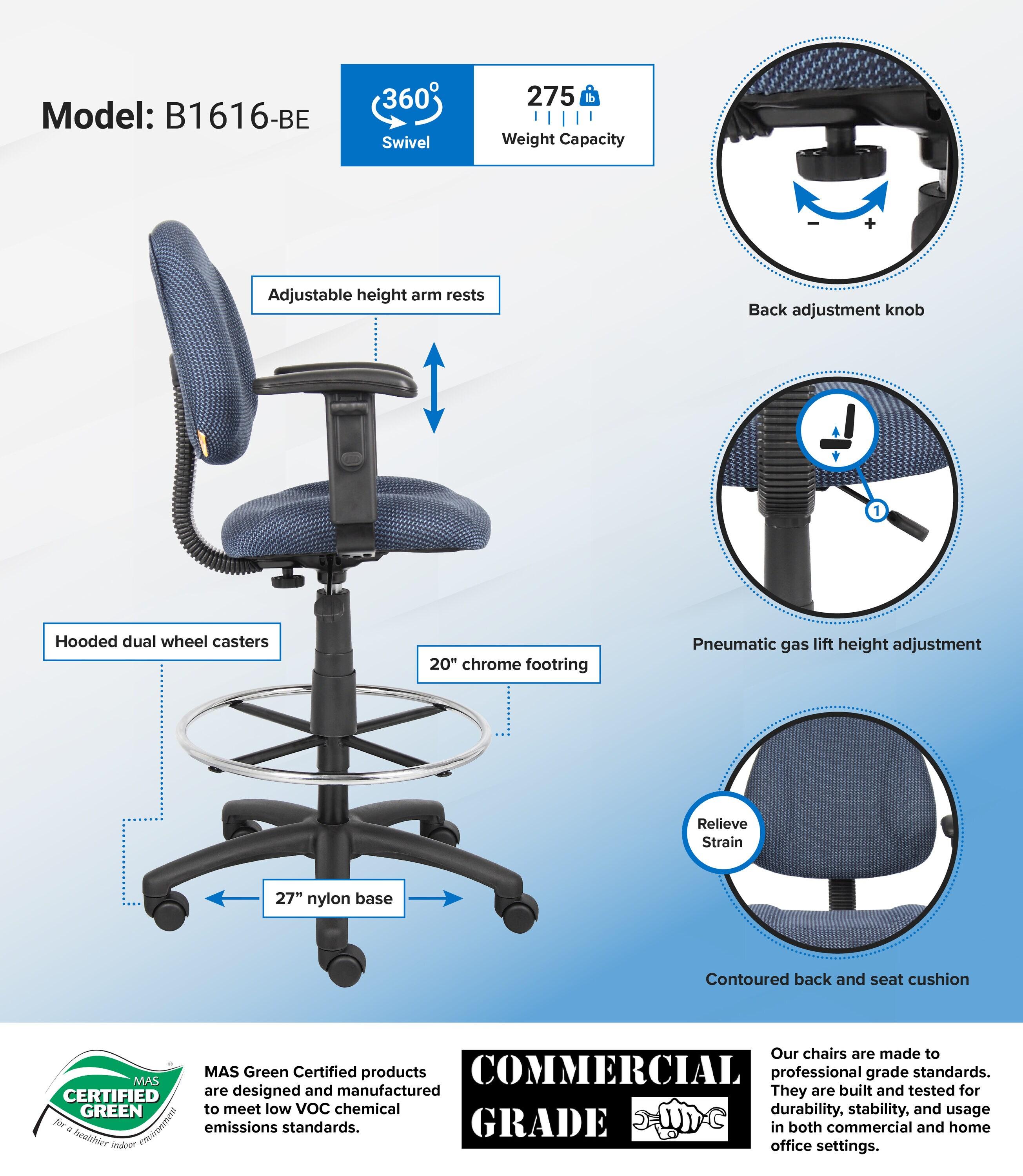 Polyester / Polyester Blend Drafting Chair