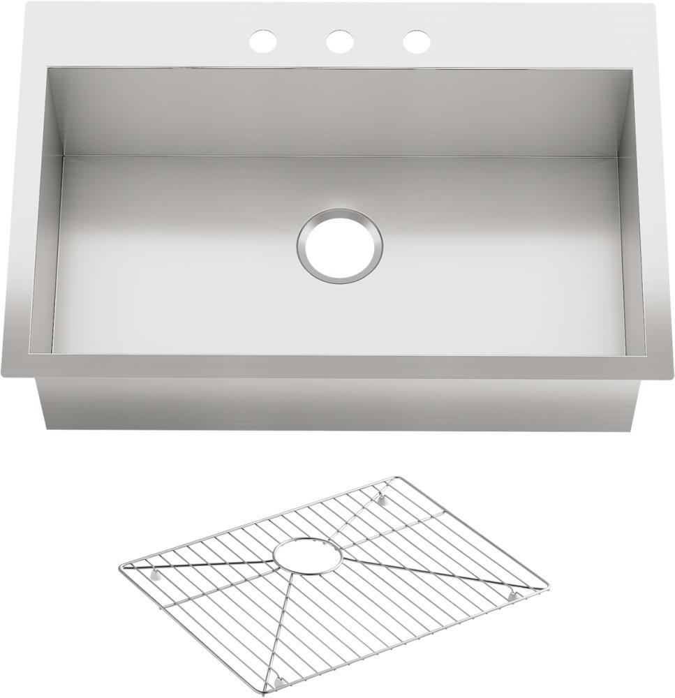 Vault™ 33" L x 22" W Top Mount/Under Mount Large Single Bowl Kitchen Sink