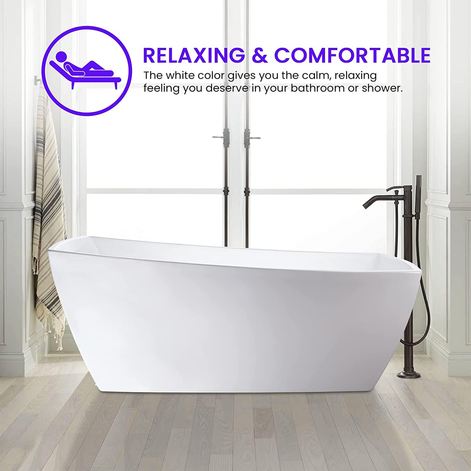 Vanity Art 67" X 31" Acrylic Freestanding Bathtub