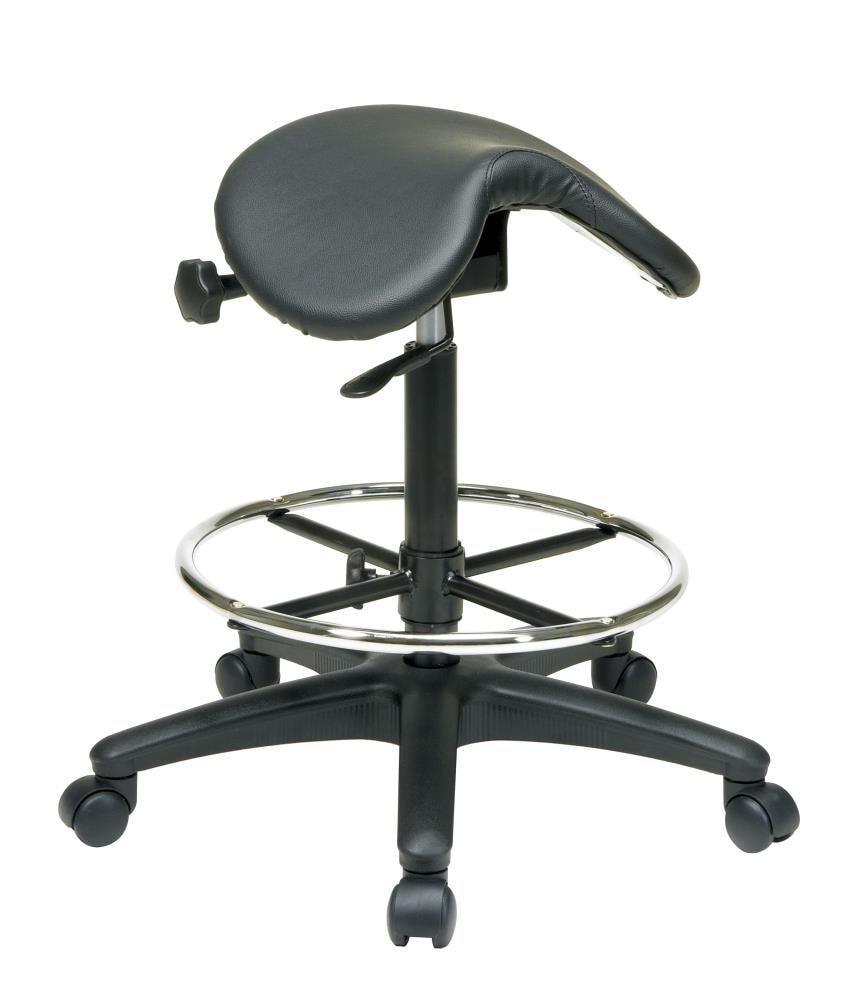 Office Star Products Backless Stool with Saddle Seat