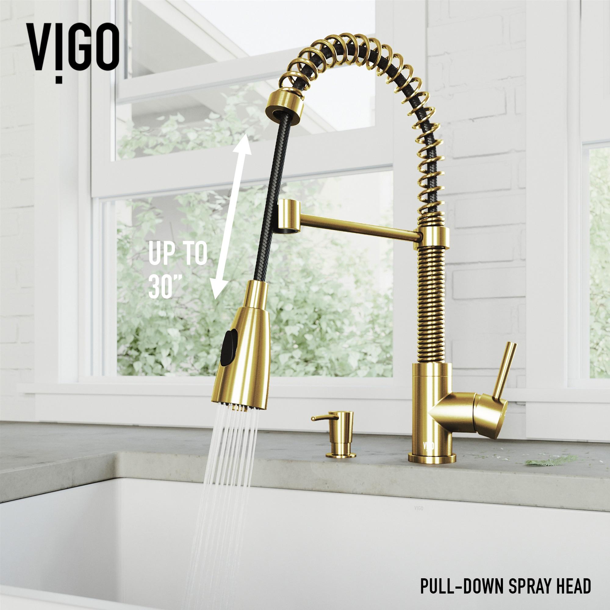 Brant Pull Down Single Handle Kitchen Faucet with Optional Soap Dispenser