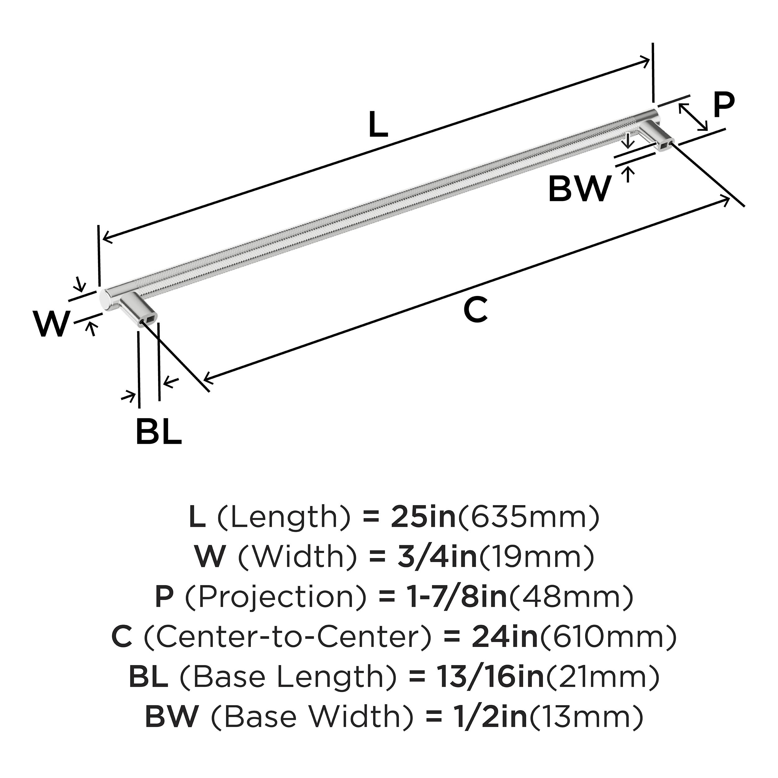Bronx 24 inch (610mm) Center-to-Center
