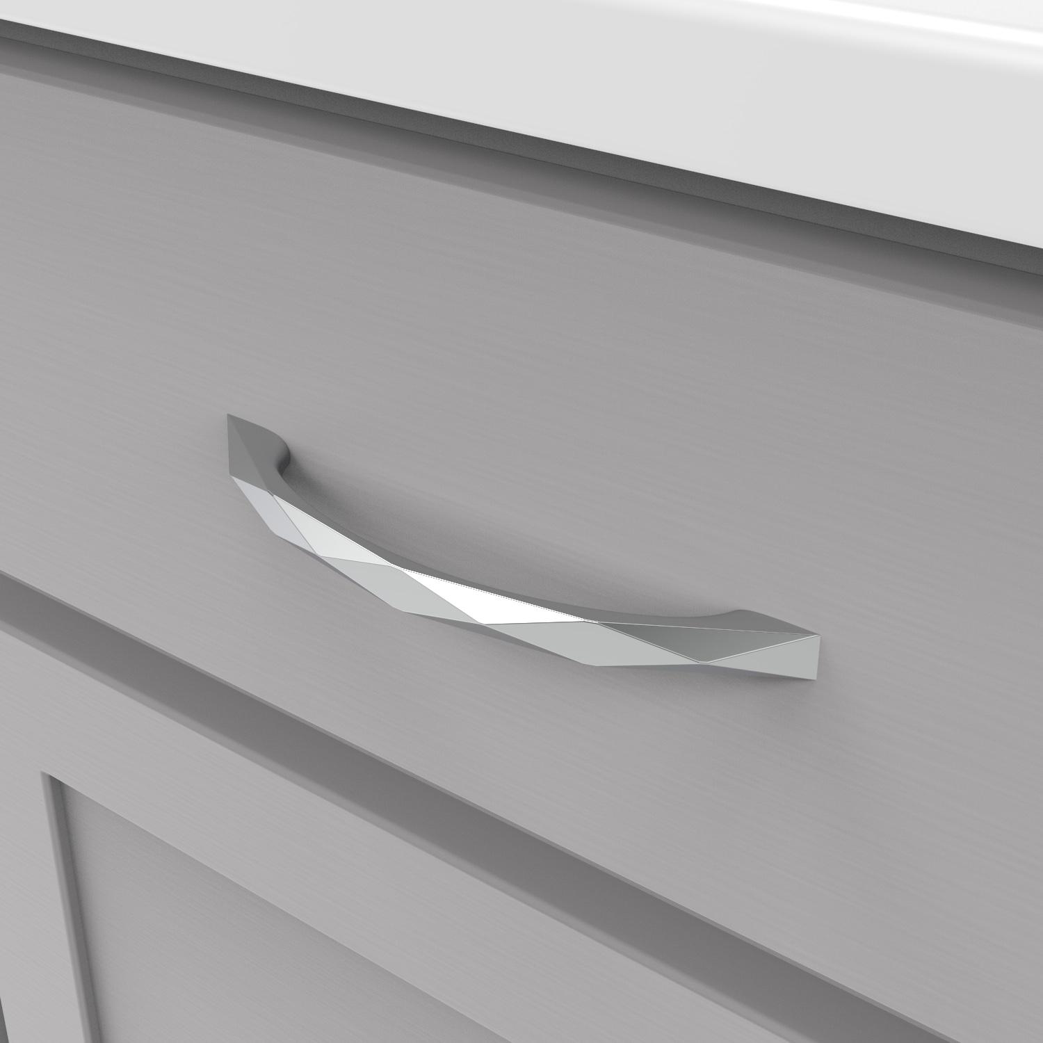 Karat Chrome Matte Modern Appliance Pull with Mounting Hardware