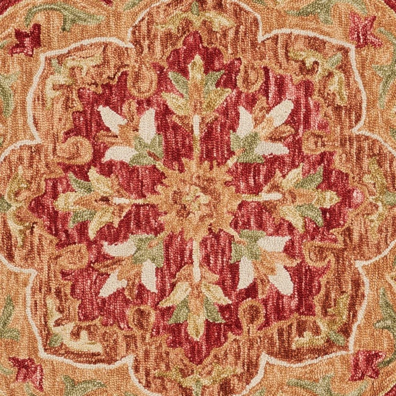 Ox Bay Rustic Floral Wool Tufted Indoor Area Rug, Red / Multi-color, 6 ft.