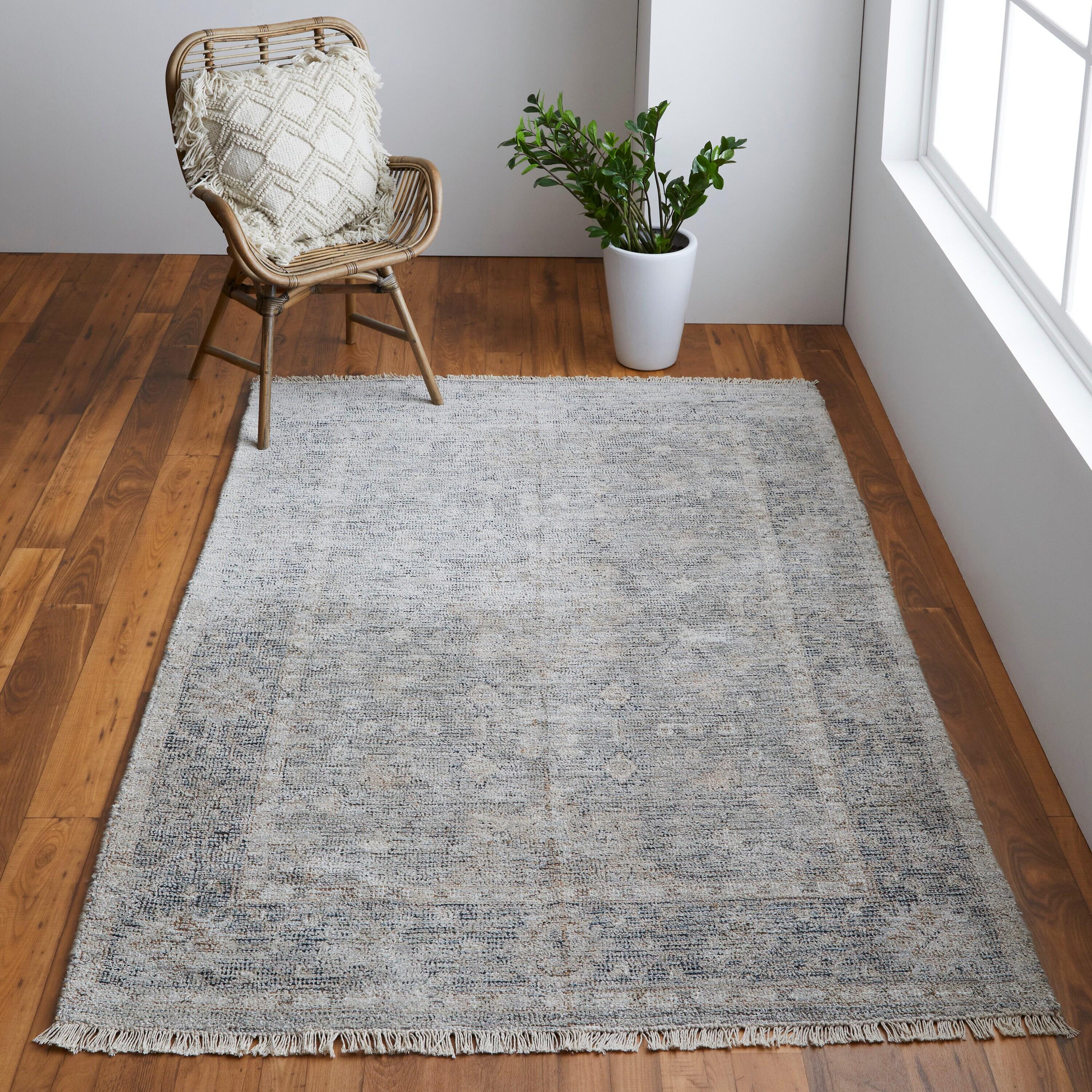 Caldwell Transitional Distressed Gray/Blue/Taupe Area Rug