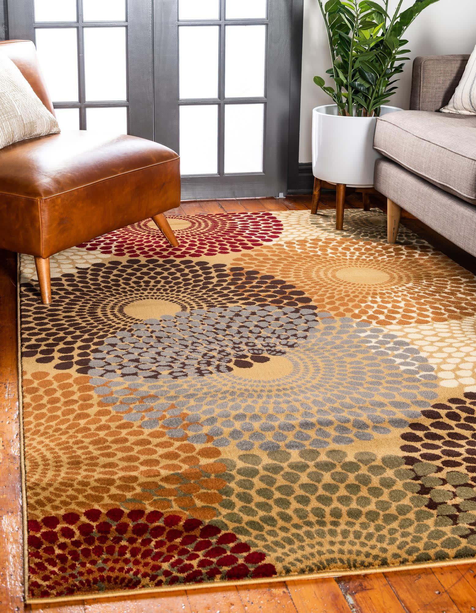 Unique Loom Barista Collection Area Rug - Java (5' 3" x 8' Rectangle Beige/Black)