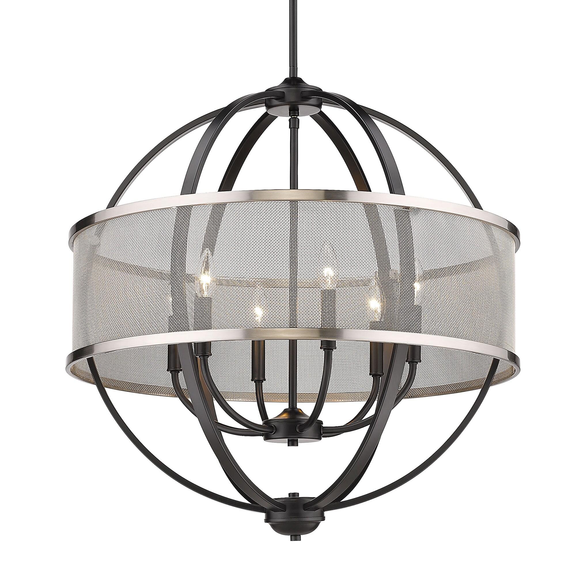 Golden Lighting Mirabella 6-Light Chandelier in Golden Aura