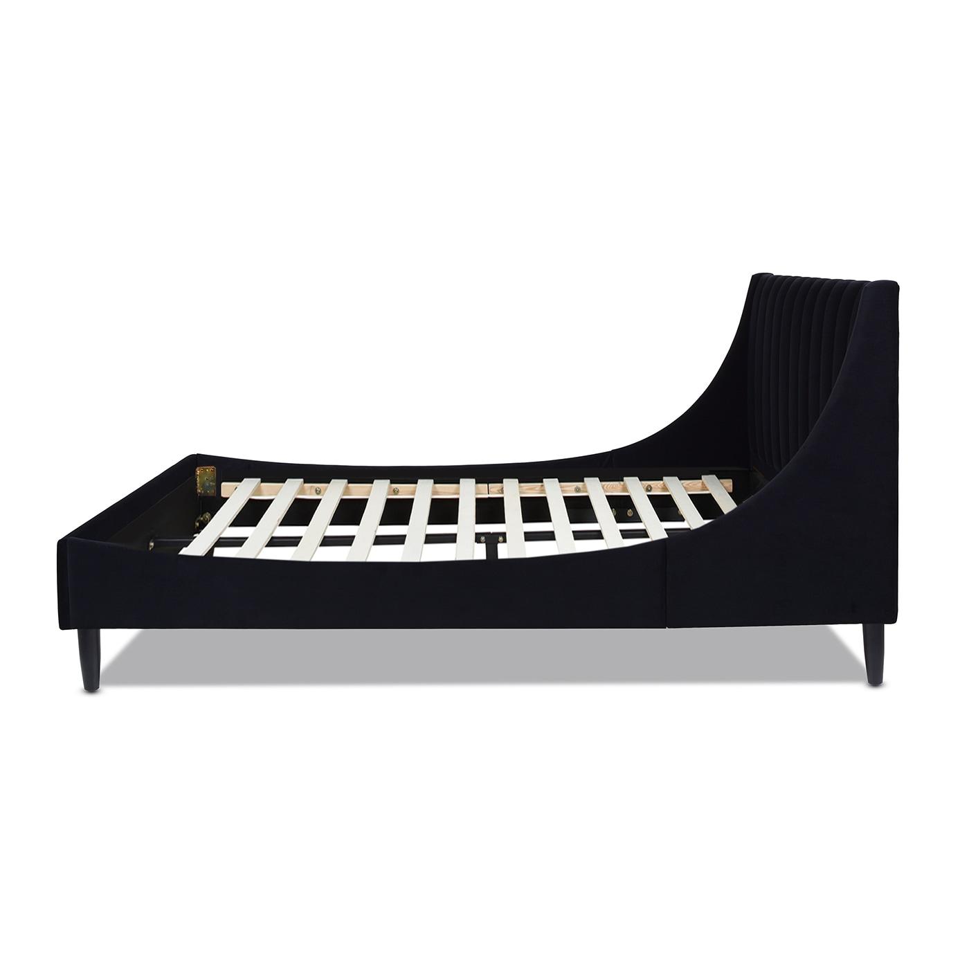 Sandy Wilson Home Aspen Upholstered Platform Bed Queen Anthracite Black