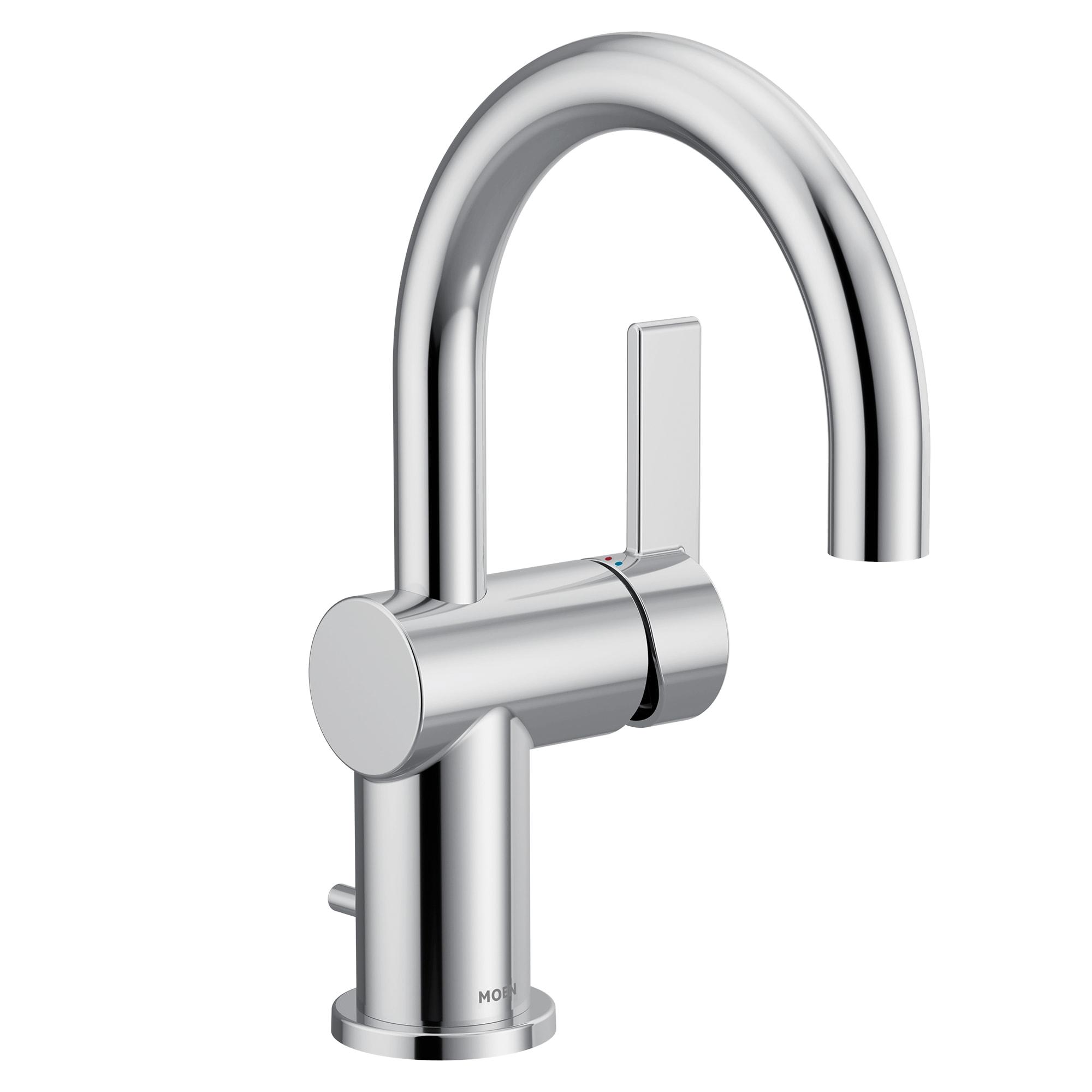 Cia Single Hole Bathroom Faucet, Modern One Handle Bathroom Sink Faucet with Drain Assembly