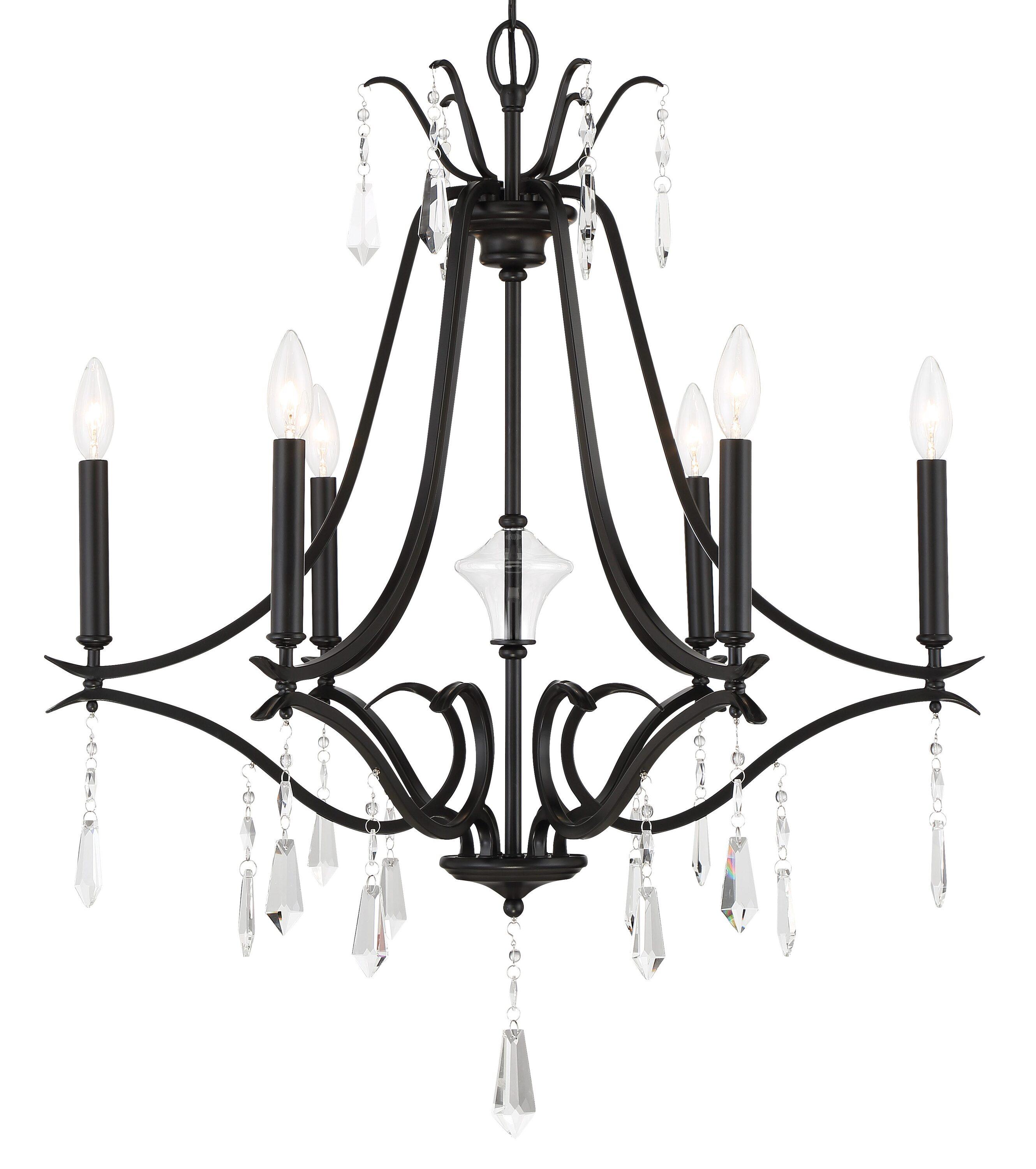 4446-66A-Minka Lavery-Laurel Estate - 6 Light Chandelier-31.75 Inches Tall and 26.75 Inches Wide-Coal Finish    -Traditional Installation
