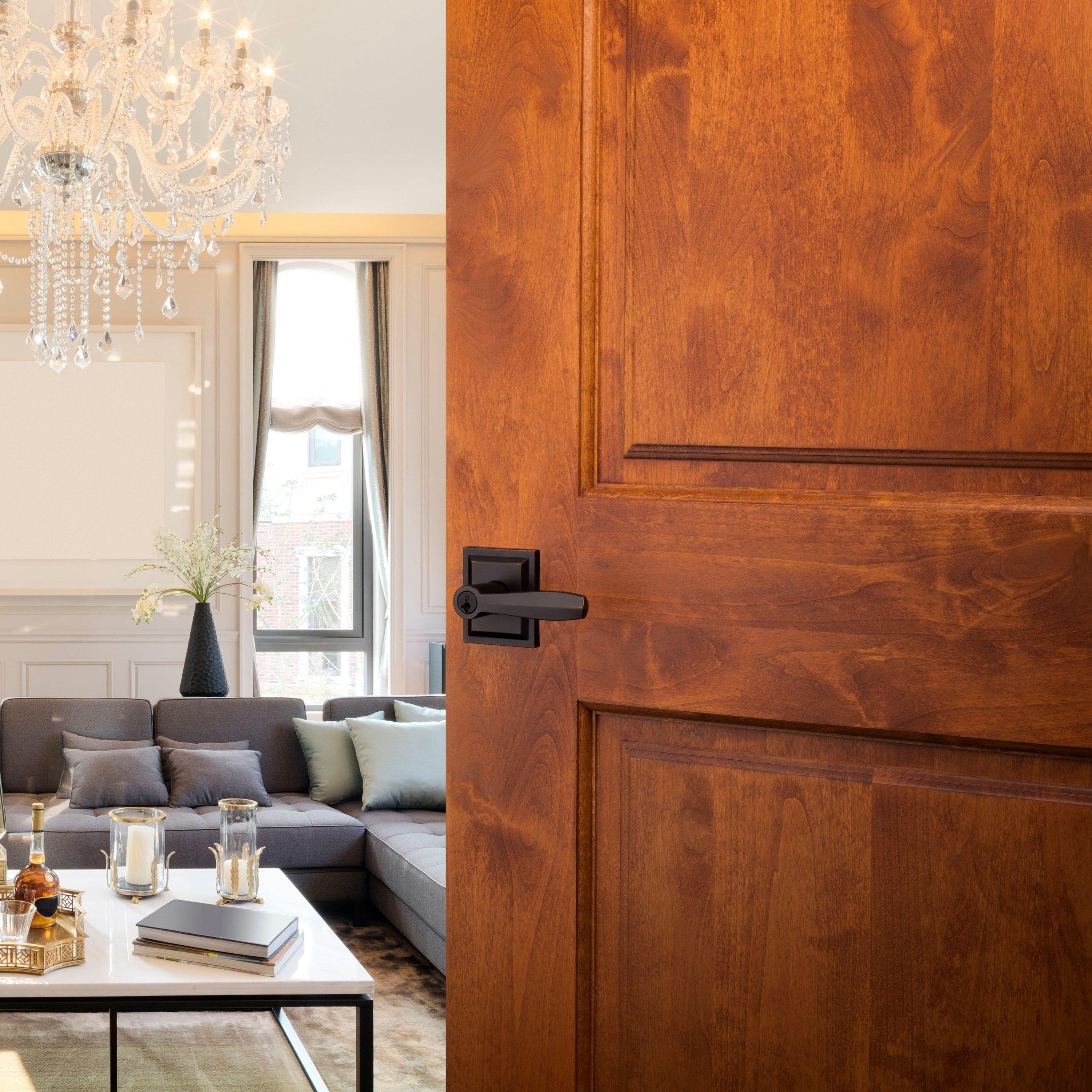Baldwin Torrey Low Profile Rose Keyed Entry Lever Featuring Smartkey in VB