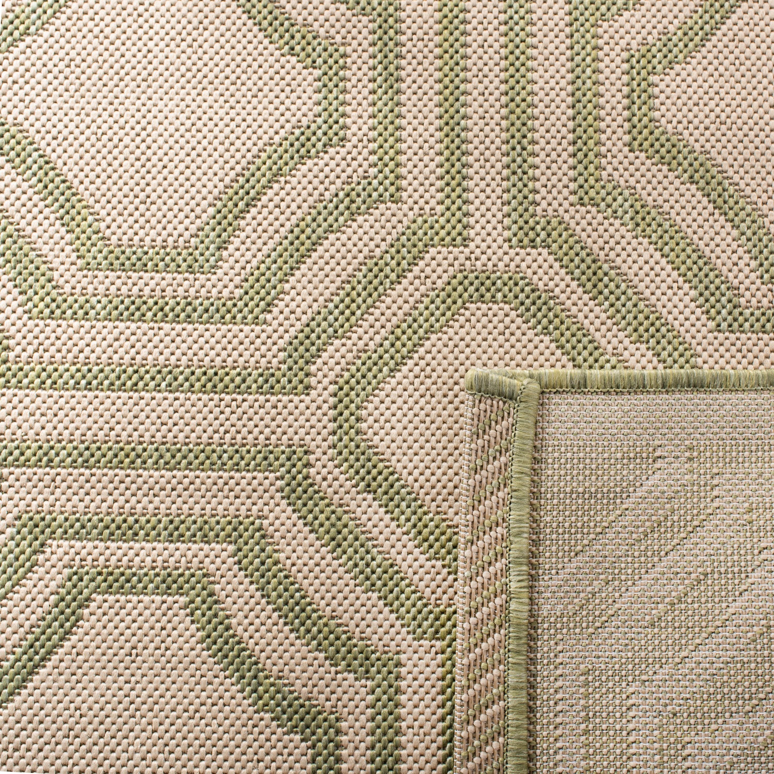 Courtyard CY6112 Power Loomed Indoor and Outdoor Runner Rug - Beige/Sweet Pea - 2'3"x6'7" - Safavieh