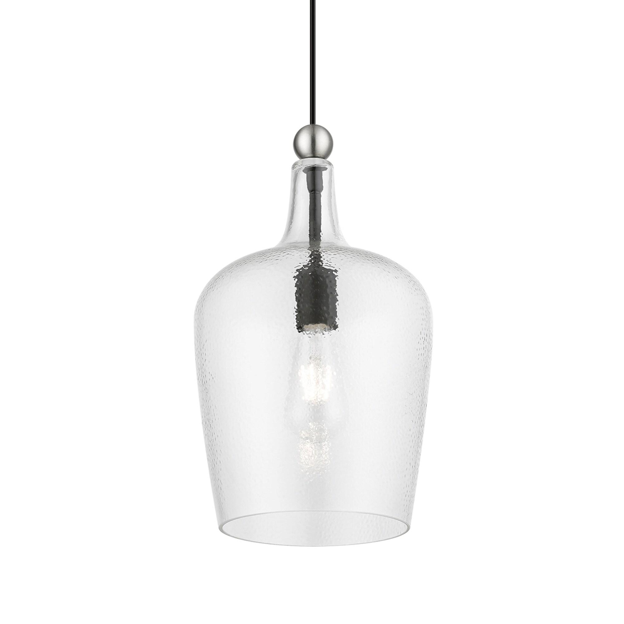 Livex Lighting Avery 1 - Light Pendant in  Black/Brushed Nickel
