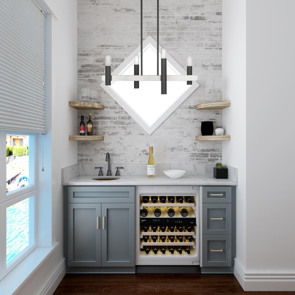 Livex Lighting Helsinki 4 - Light Chandelier in  Scandinavian Gray