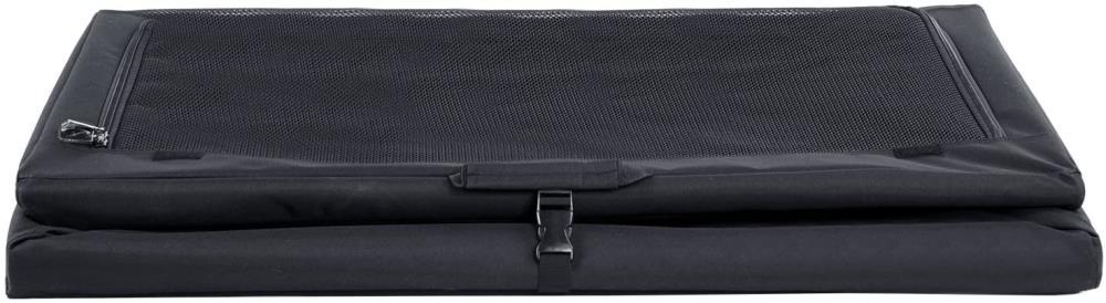 PETSFIT 30in Portable Dog Crate,Comfy Inside with Thicken Mat, Collapsible Crate for Home and Travel,Black