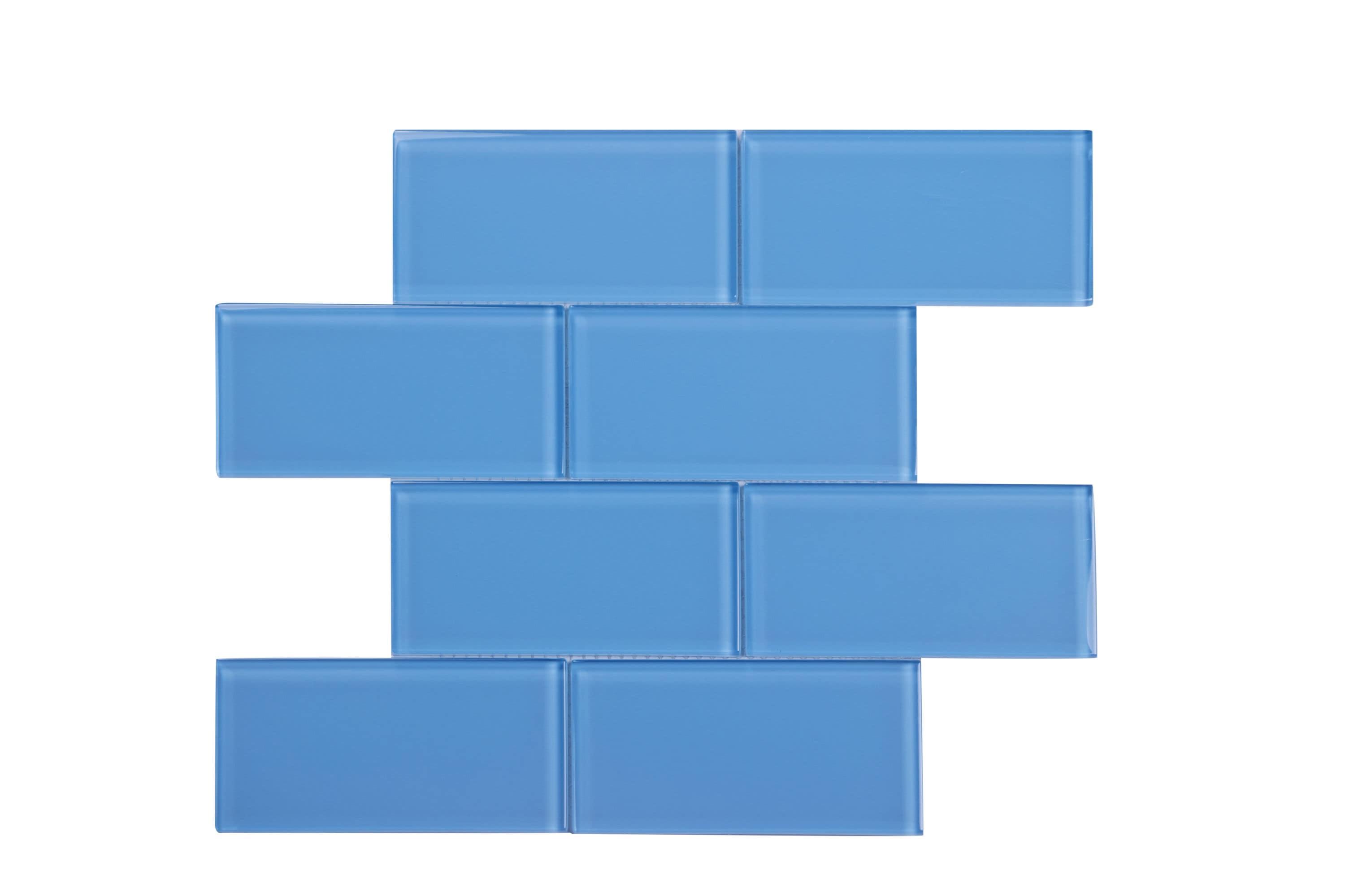 Premium 3" x 6" Straight Edge Glass Mosaic Subway Tile