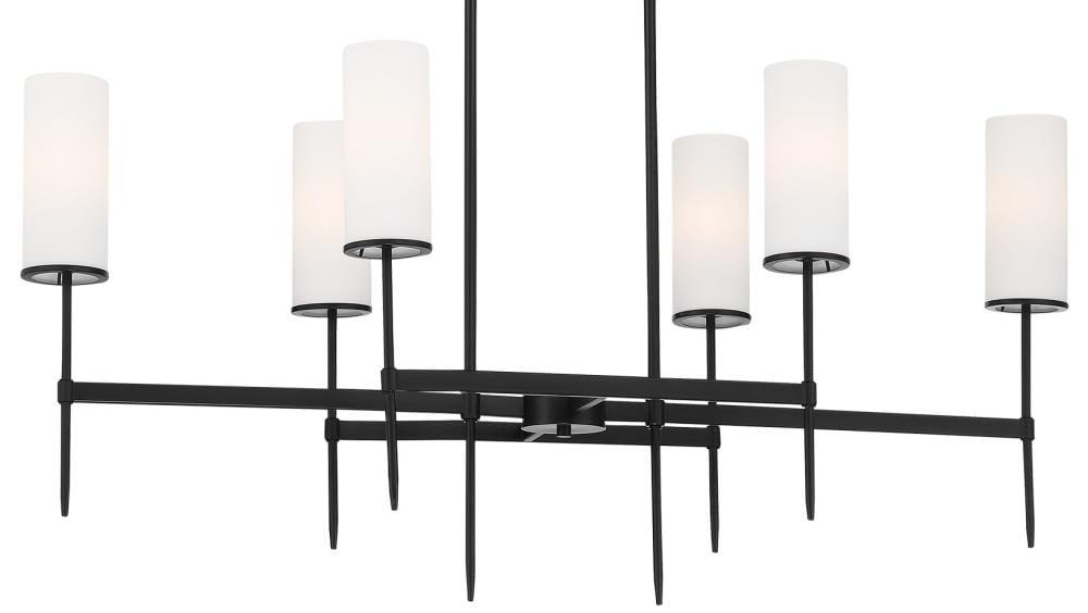 6-Light Kitchen Island Light in Coal