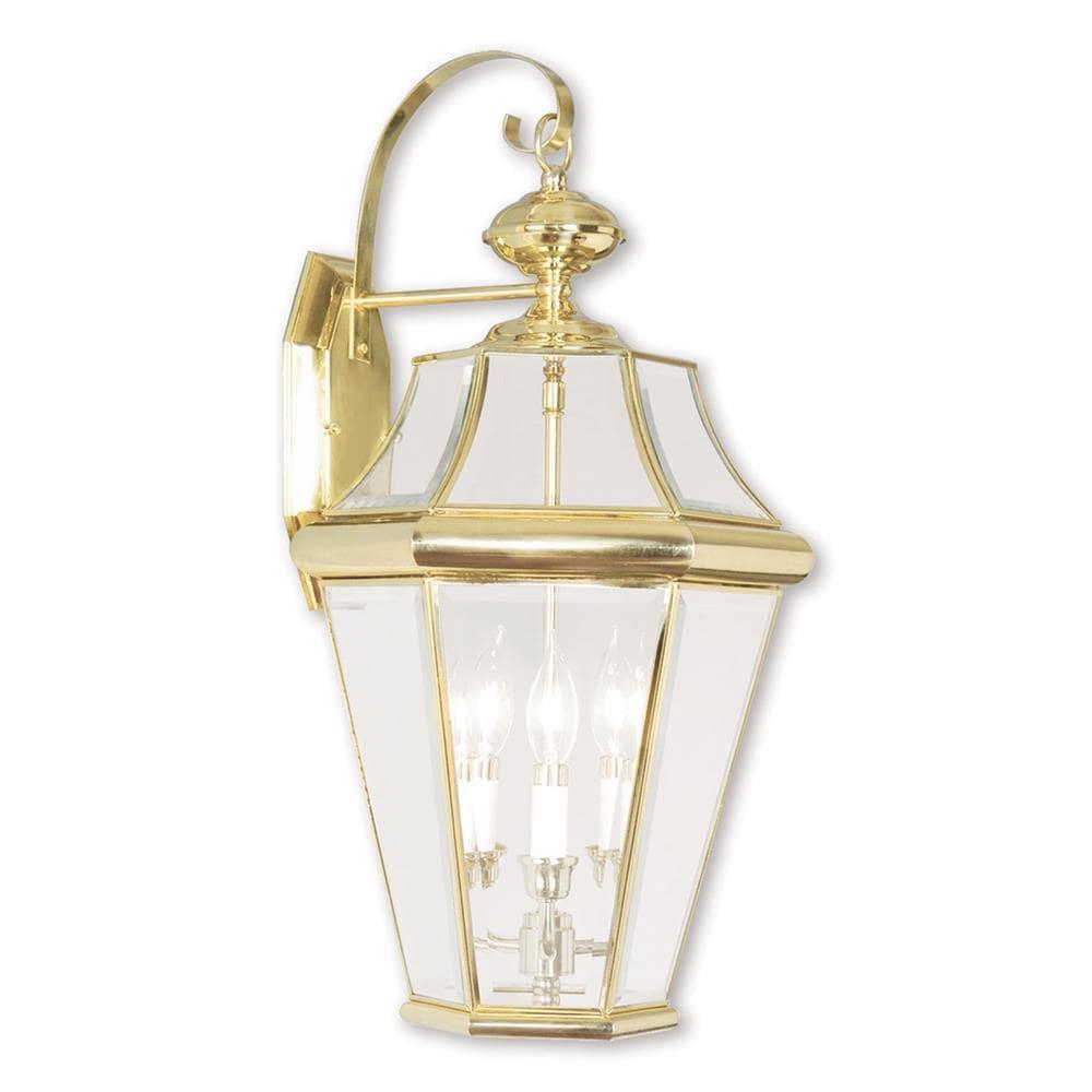 Livex Lighting Georgetown 3 - Light Wall Light in  Polished Brass