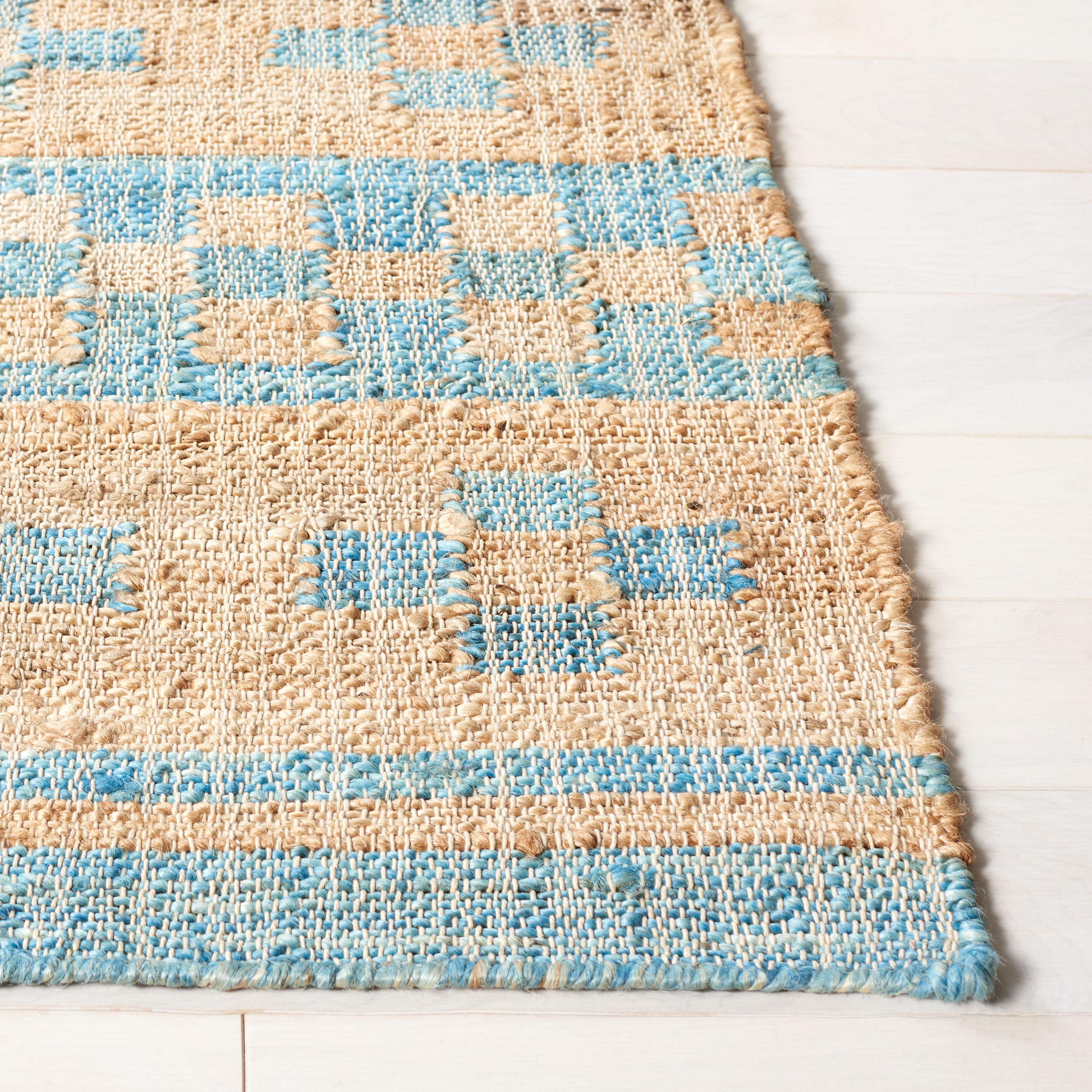 Kilim KLM757 Hand Woven Area Rug - Blue/Natural - 5'x8' - Safavieh.